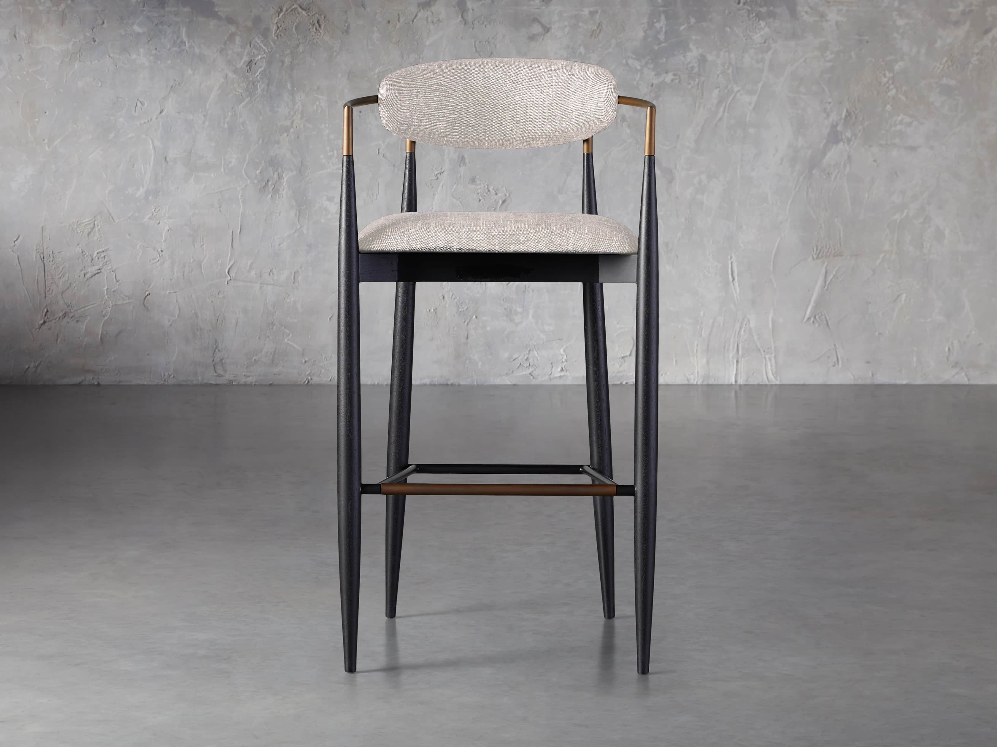 Jagger Barstool in Cary Linen, slide 2 of 9