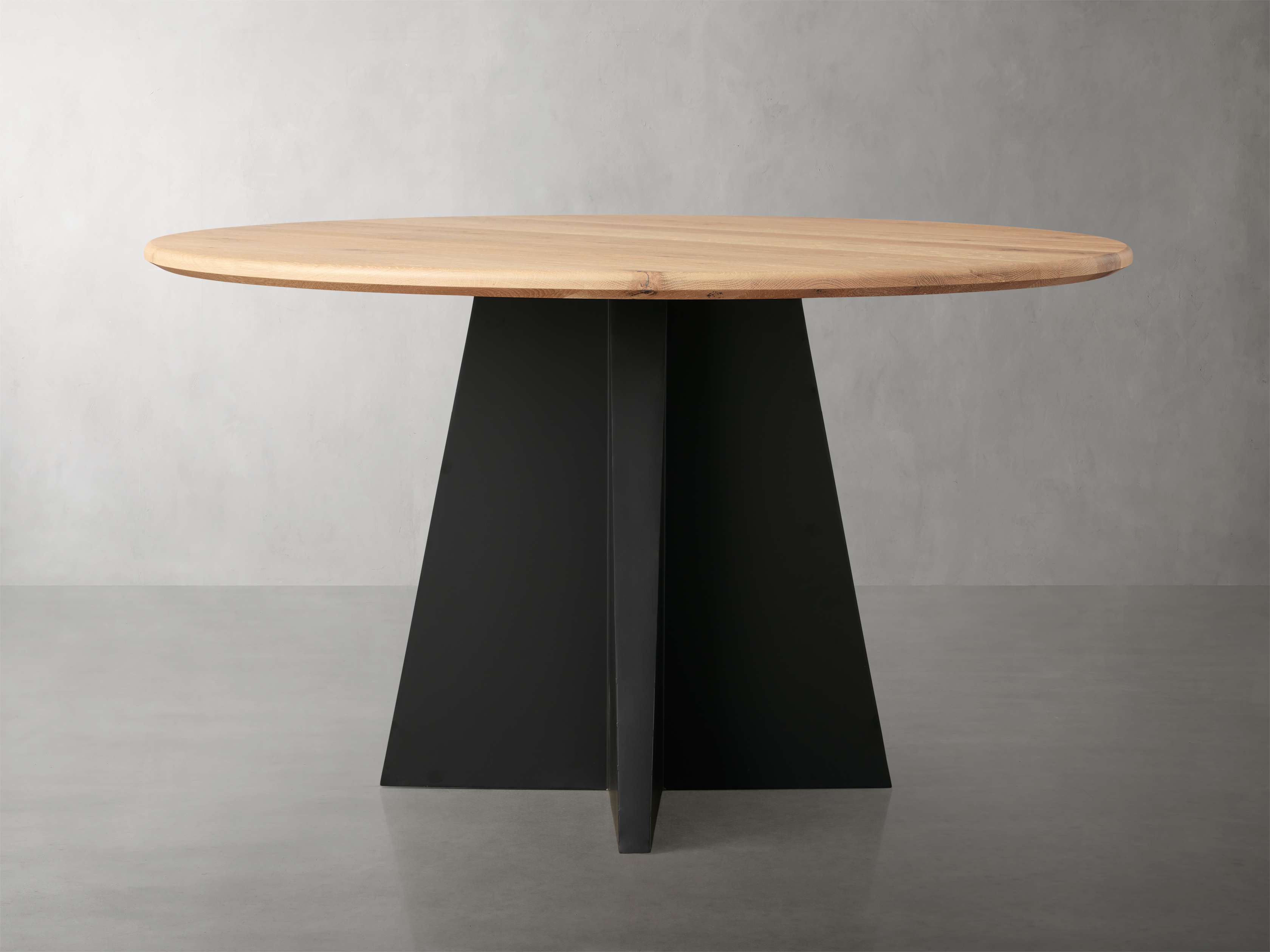 Jacob Round Dining Table with Vertex Base in Flax