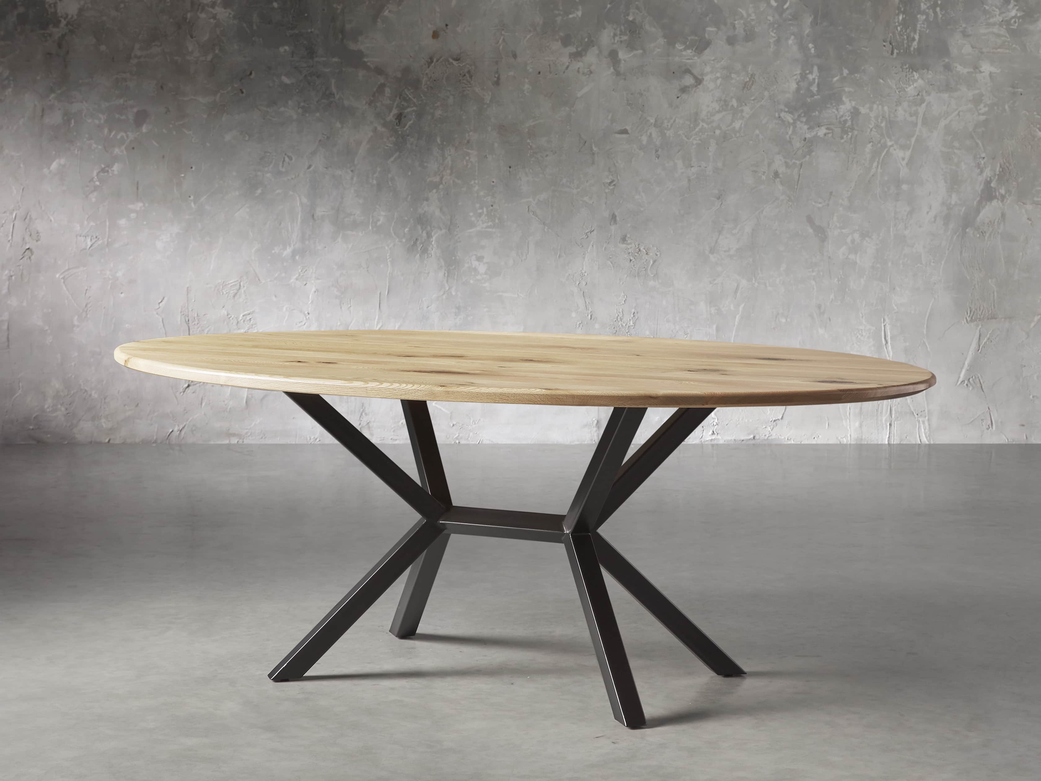 Jacob 96" Oval Dining Table Apex Base in White Oak, slide 2 of 5