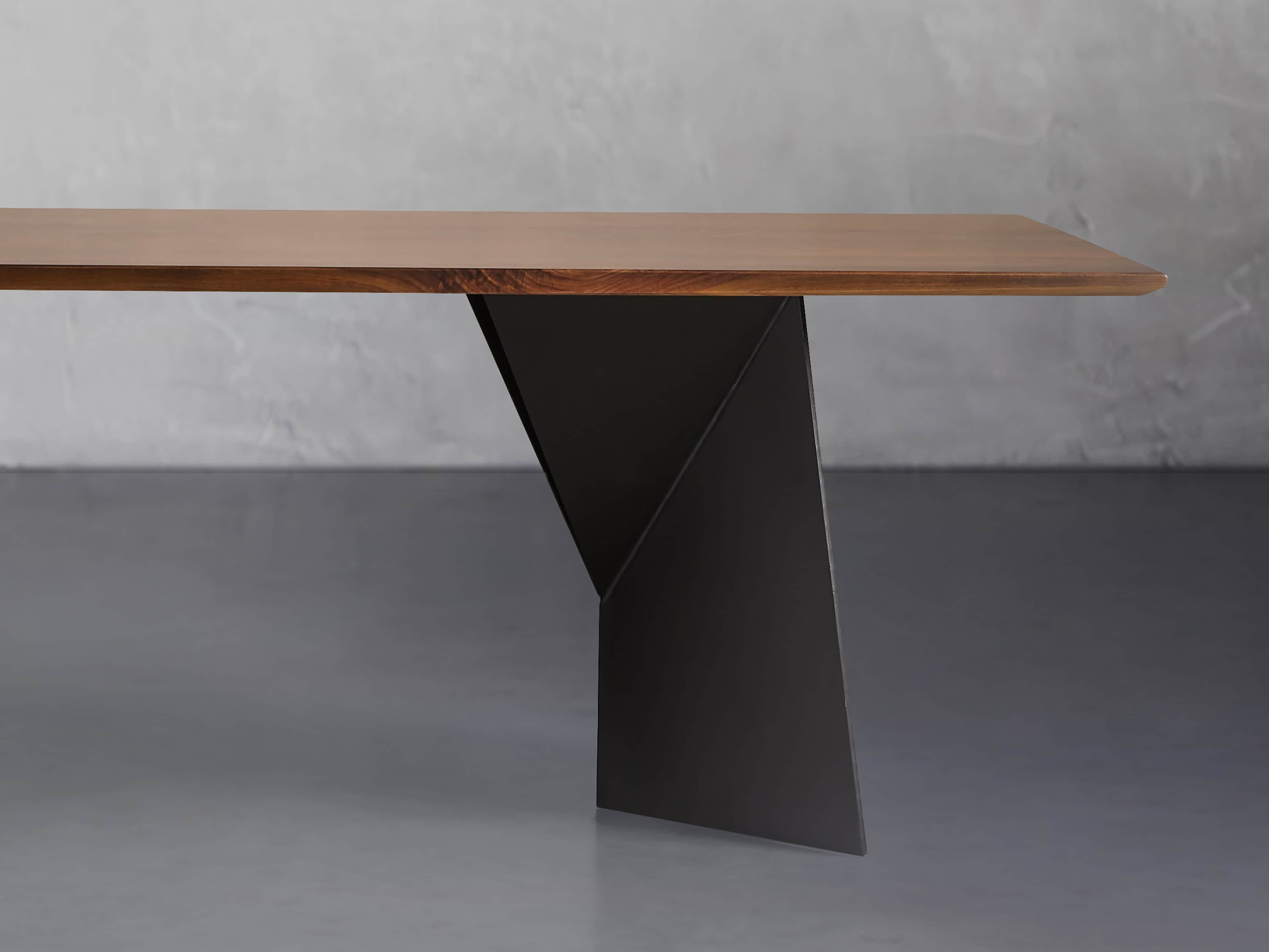 View the Jacob Dining Table with Origami Base | Variant: BROWN WALNUT