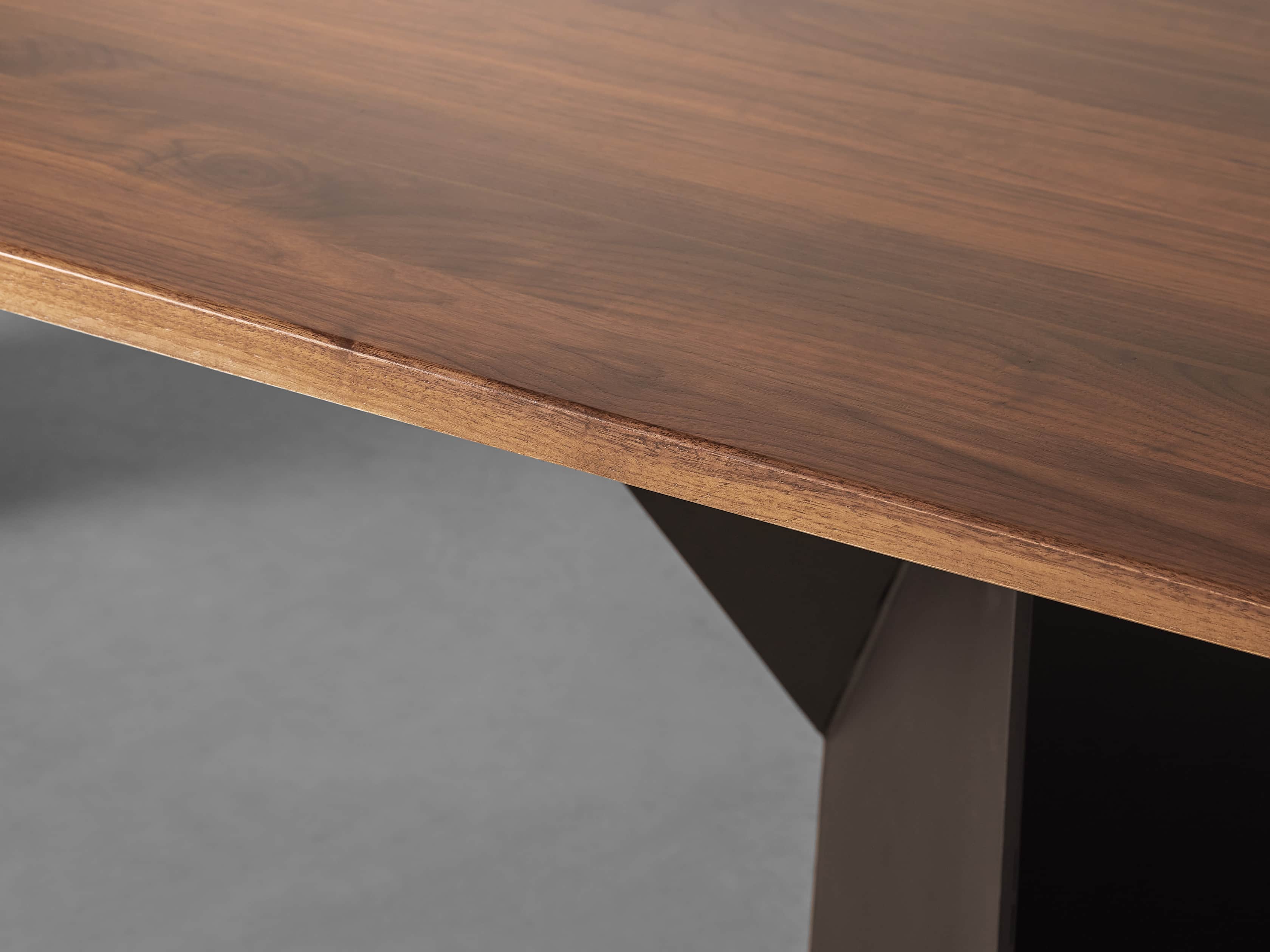 Jacob 84" Rectangle Dining Table Origami Base in Walnut, slide 4 of 6