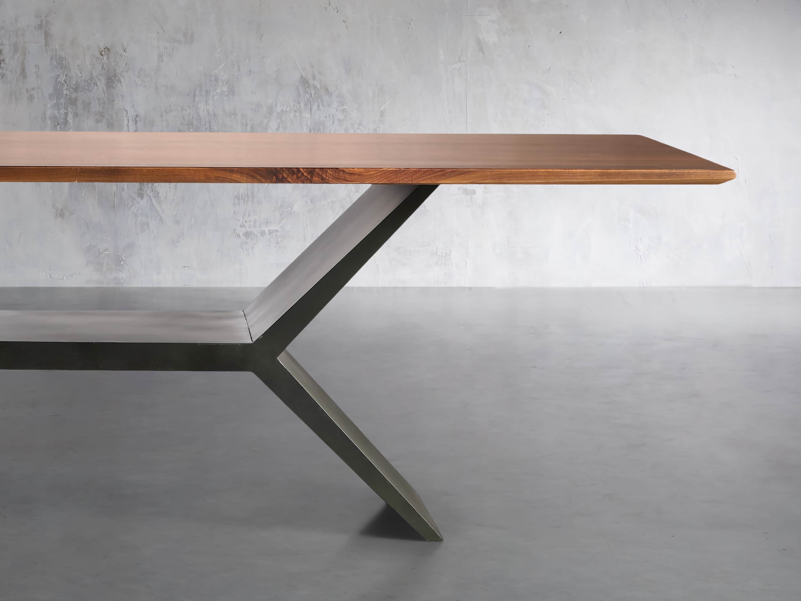 View the Jacob Dining Table with Vertex Base | Variant: BROWN WALNUT