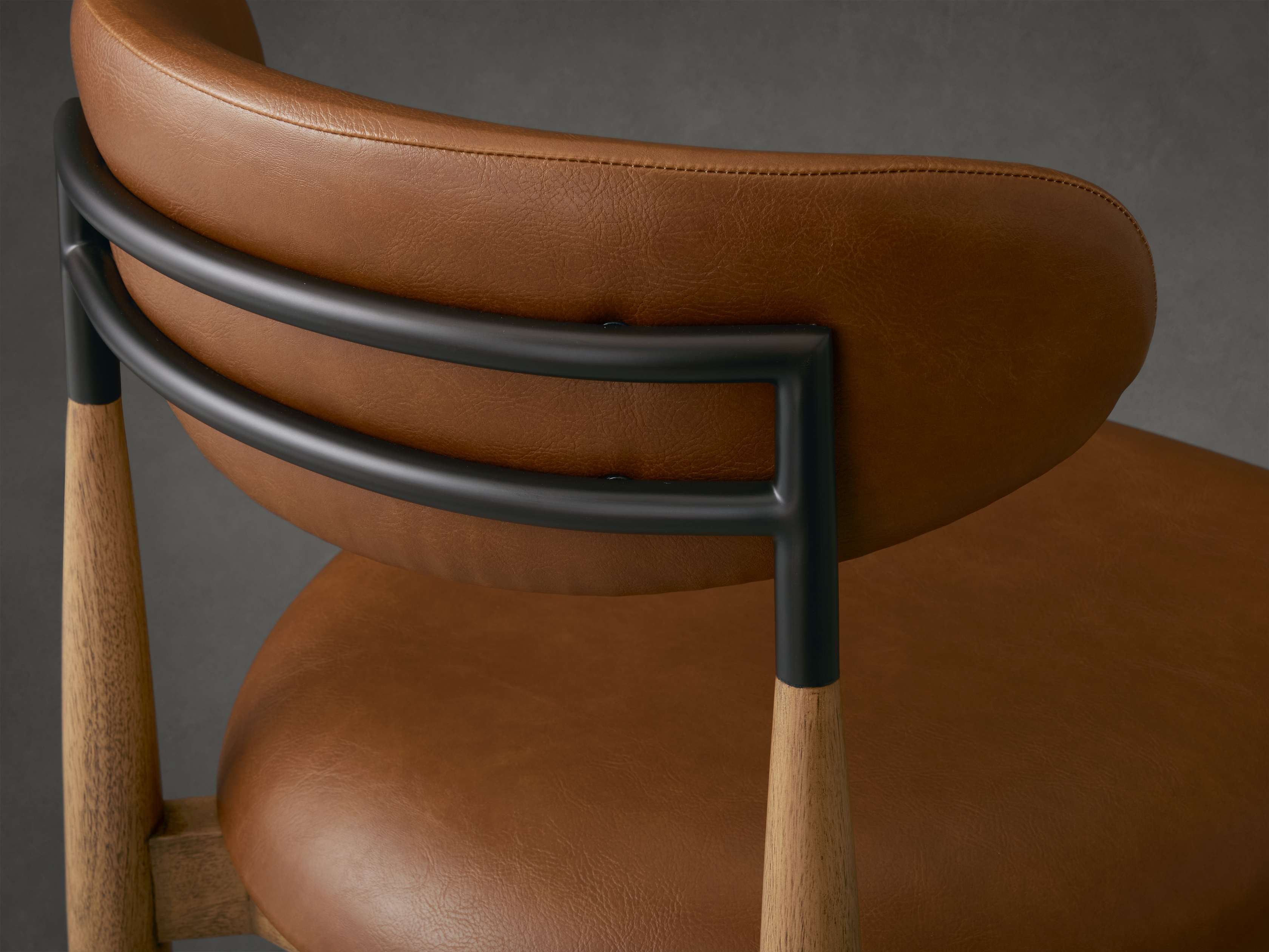 Jagger Faux Leather Armless Stool
