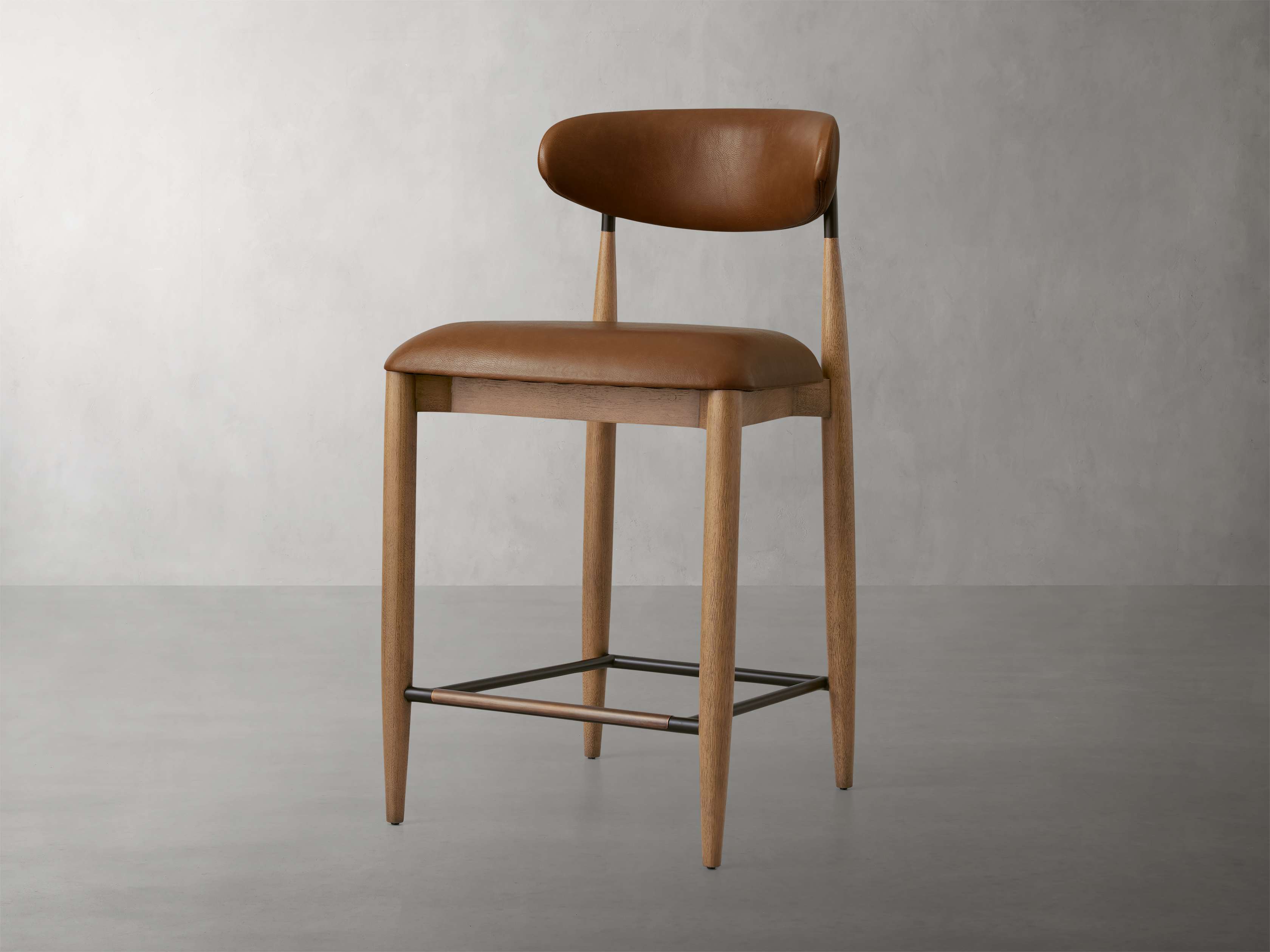 Jagger Faux Leather Armless Stool