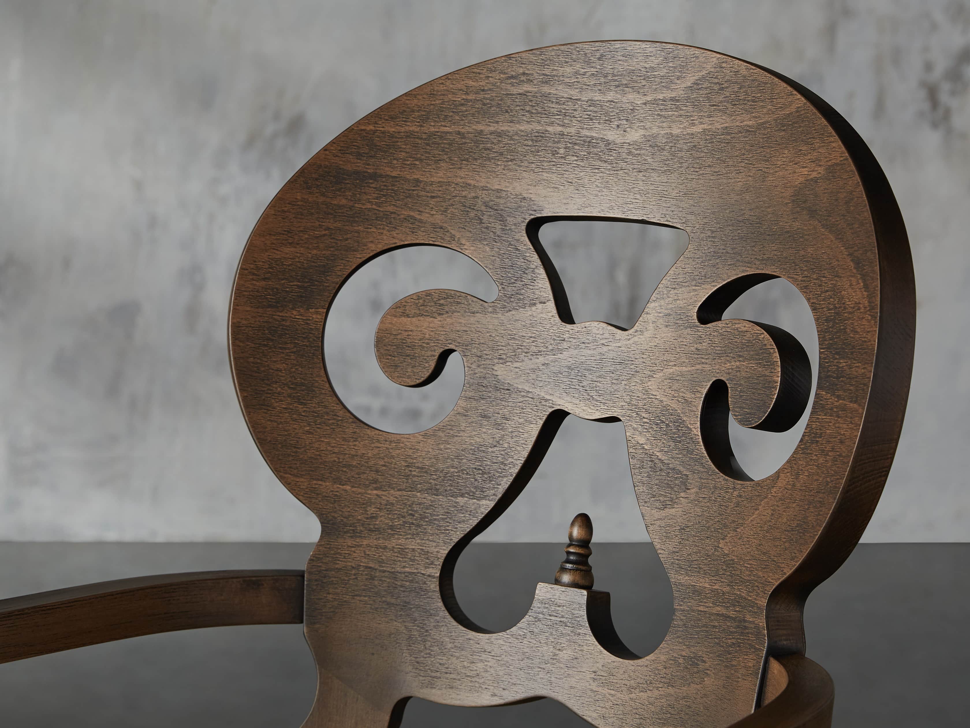 Jordan 25" Dining Arm Chair Upholstered in Cinder