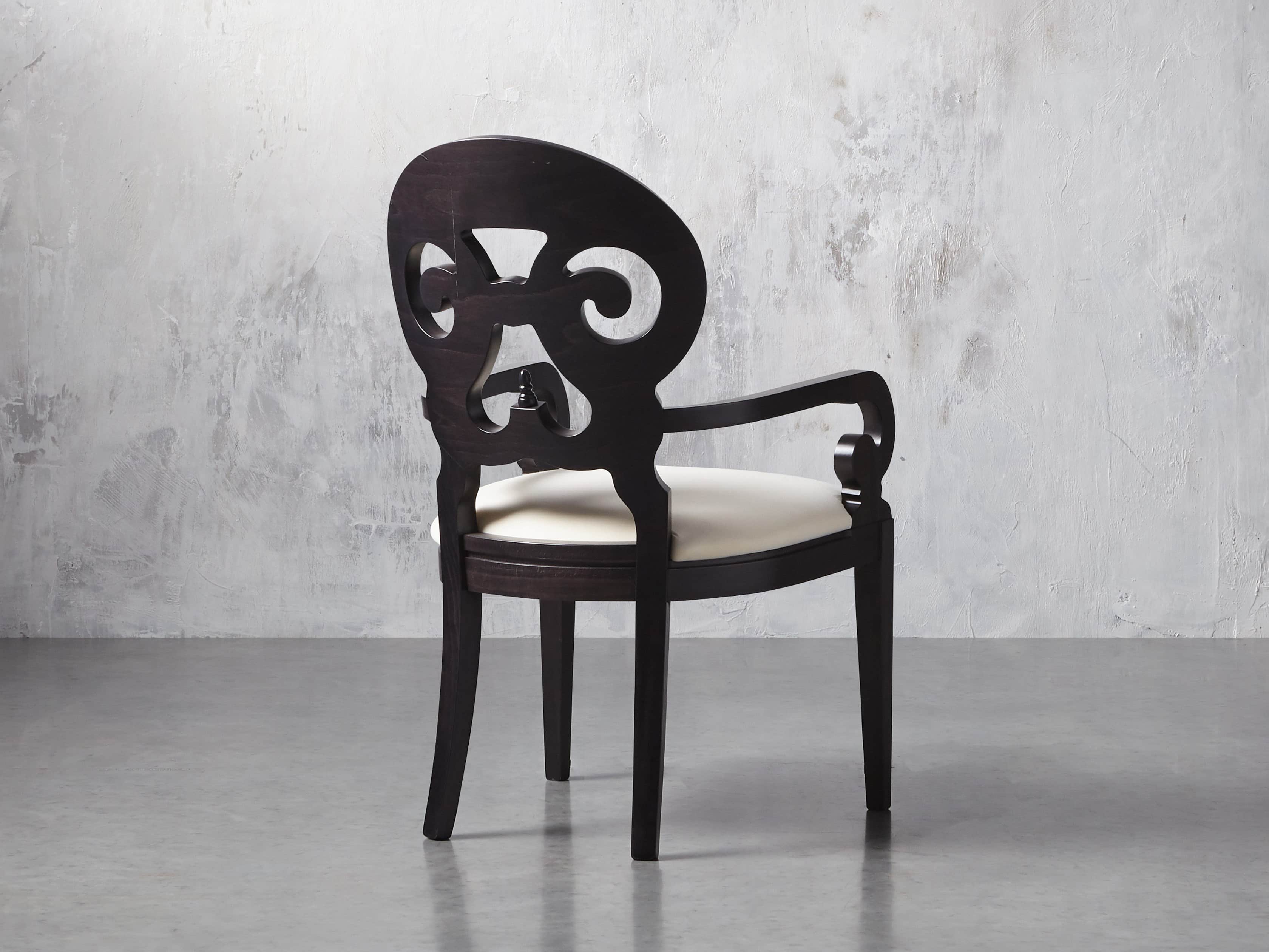 Jordan 25" Dining Arm Chair Upholstered in Midnight