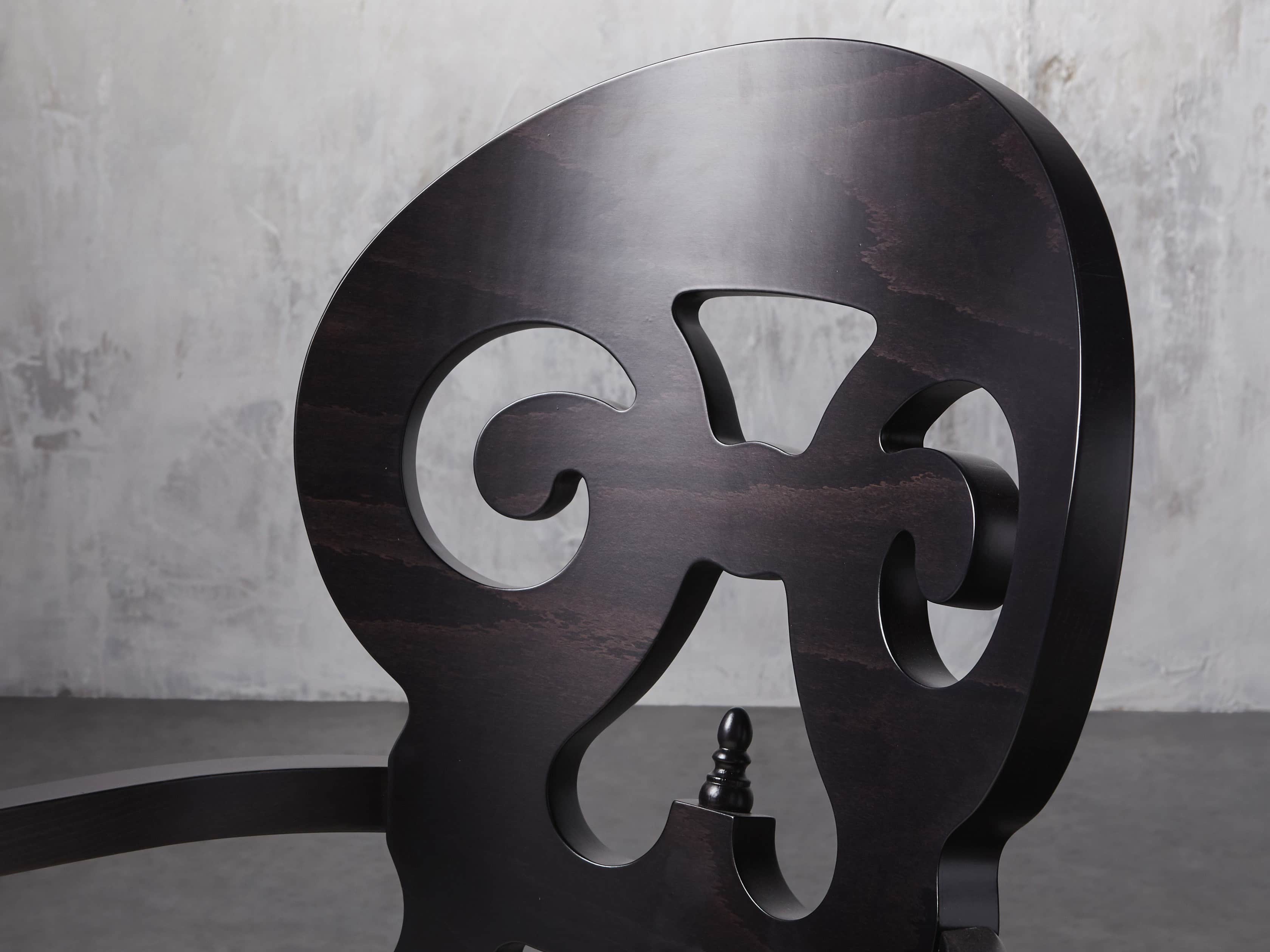 Jordan 25" Dining Arm Chair Upholstered in Midnight