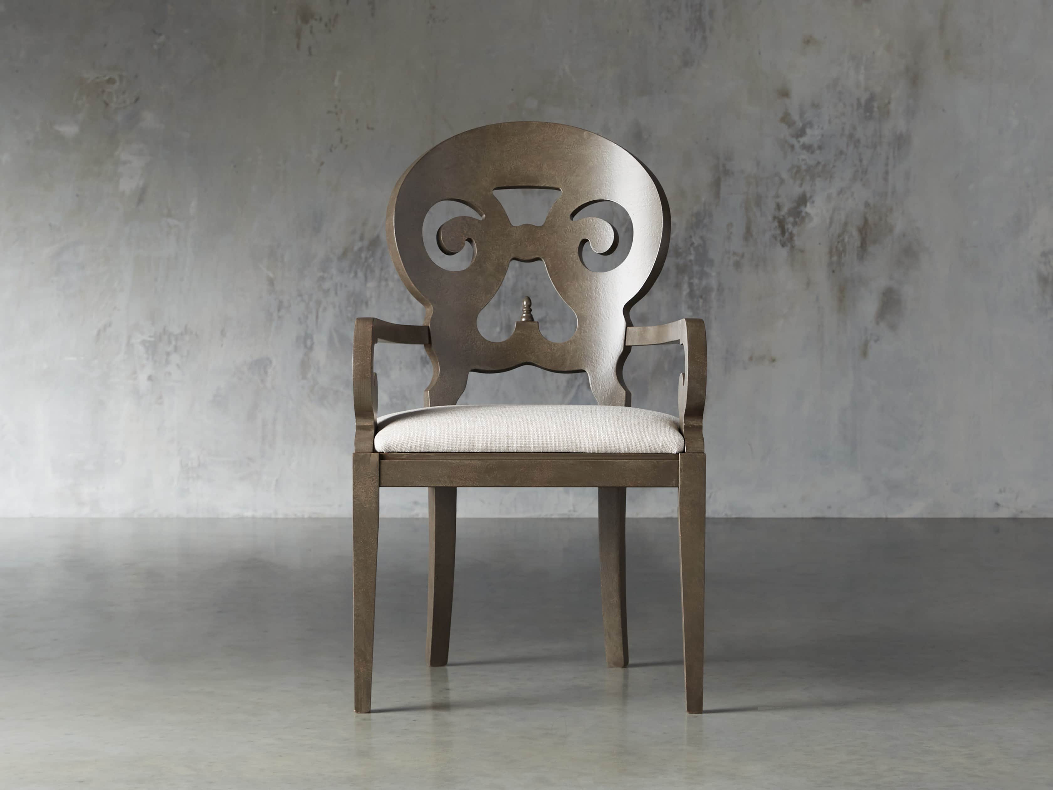 Jordan Bell'Arte 25" Dining Arm Chair with Upholstered Seat
