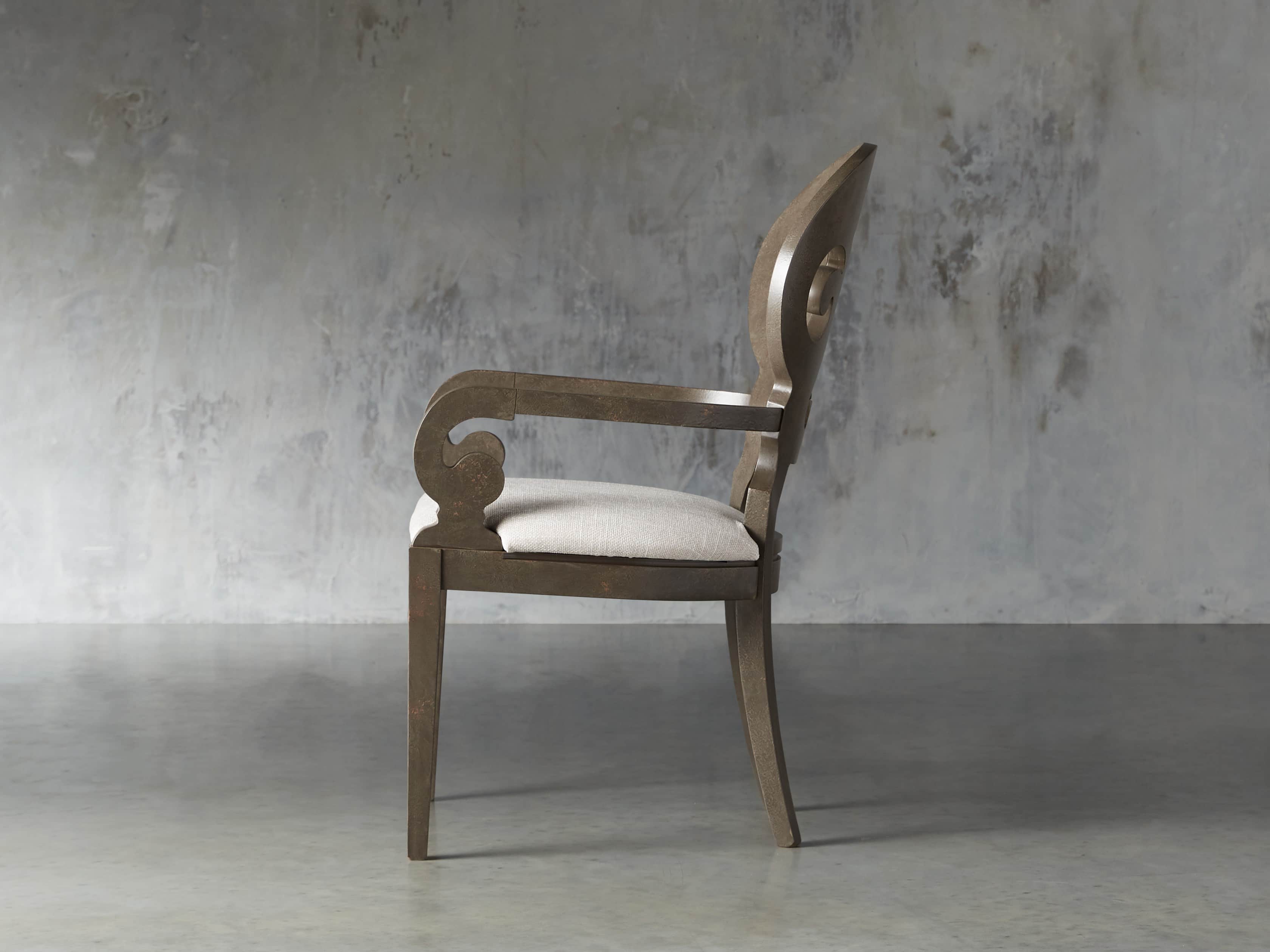 Jordan Bell'Arte 25" Dining Arm Chair with Upholstered Seat