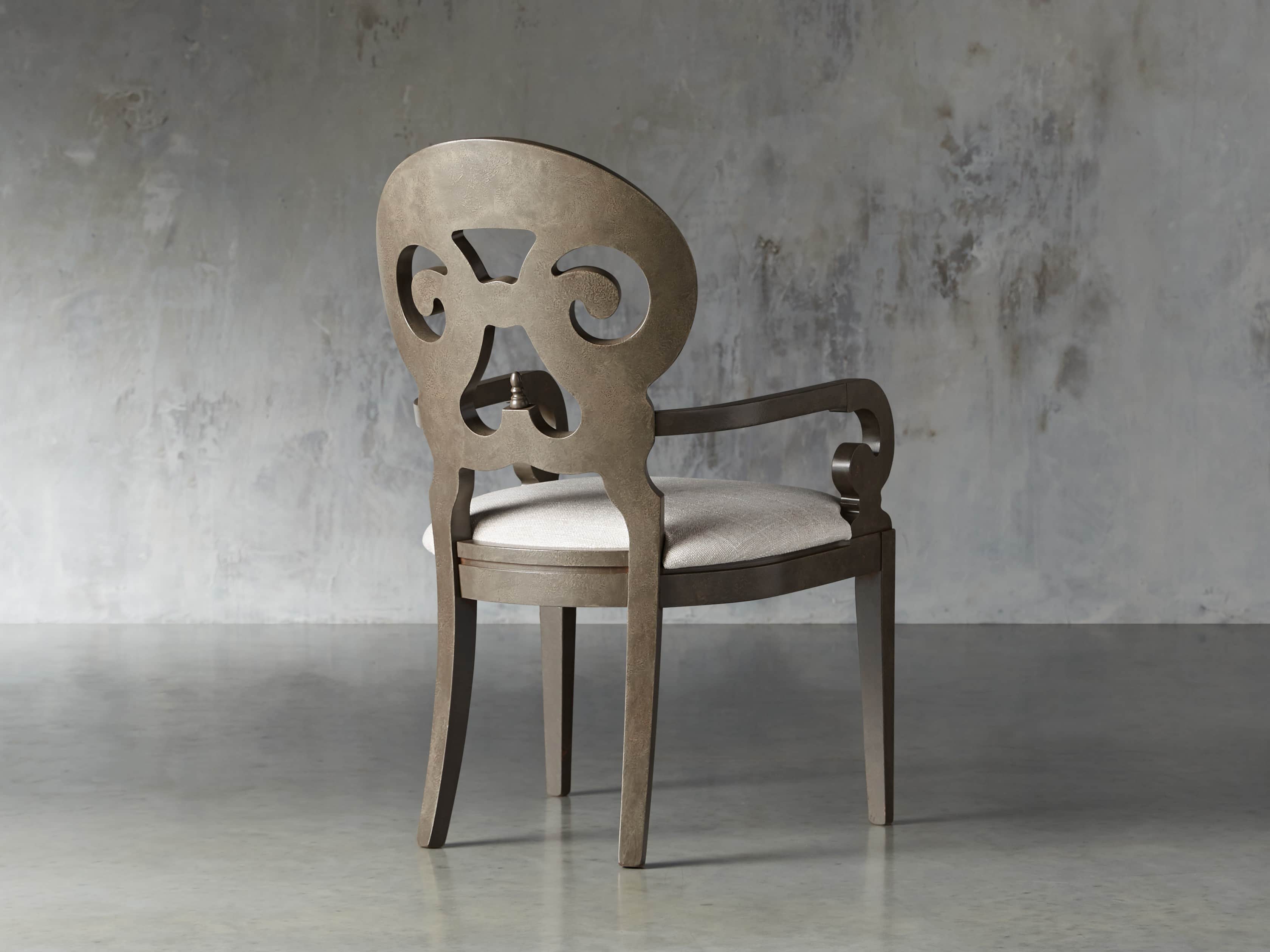 Jordan Bell'Arte 25" Dining Arm Chair with Upholstered Seat
