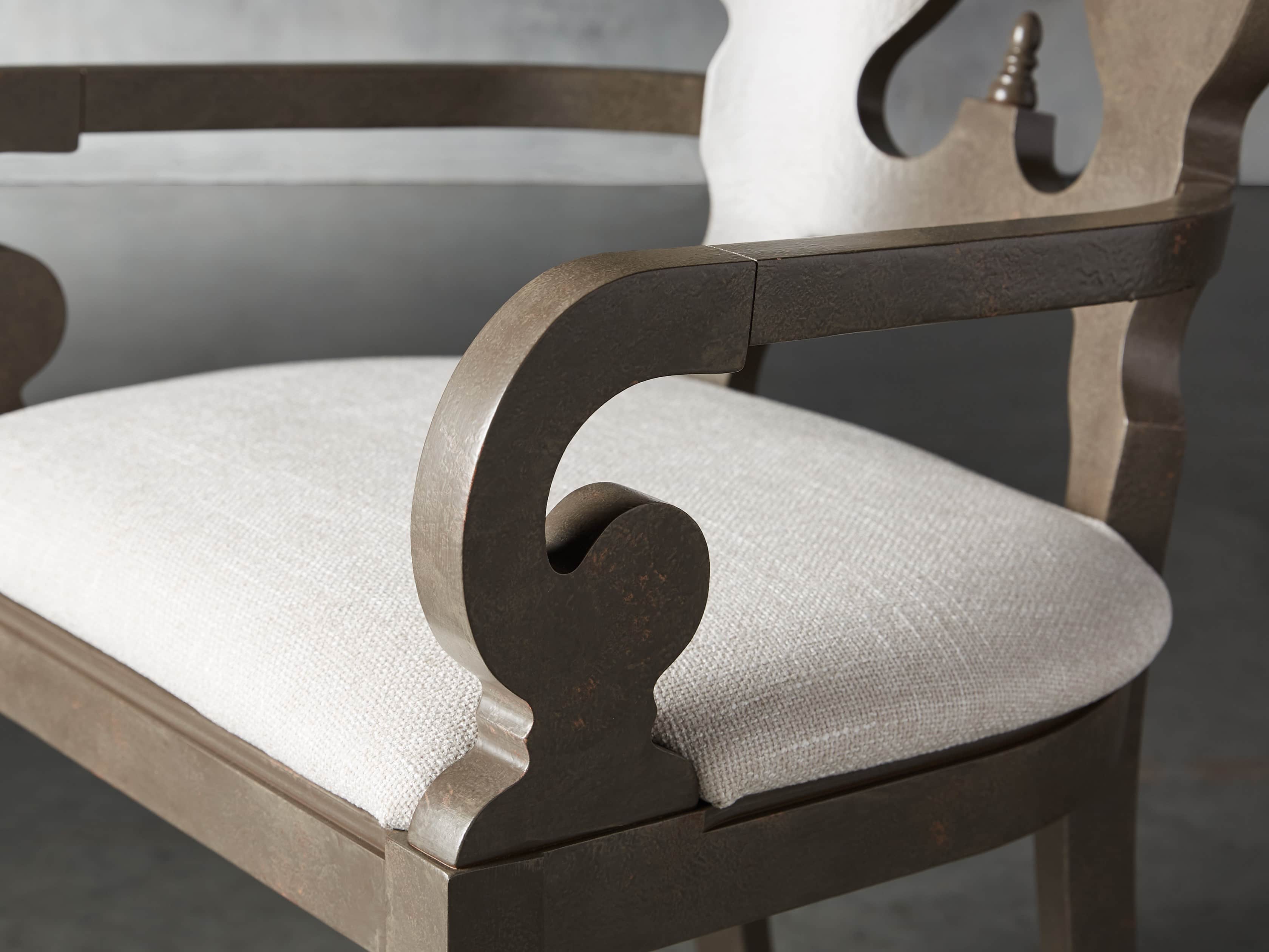 Jordan Bell'Arte 25" Dining Arm Chair with Upholstered Seat