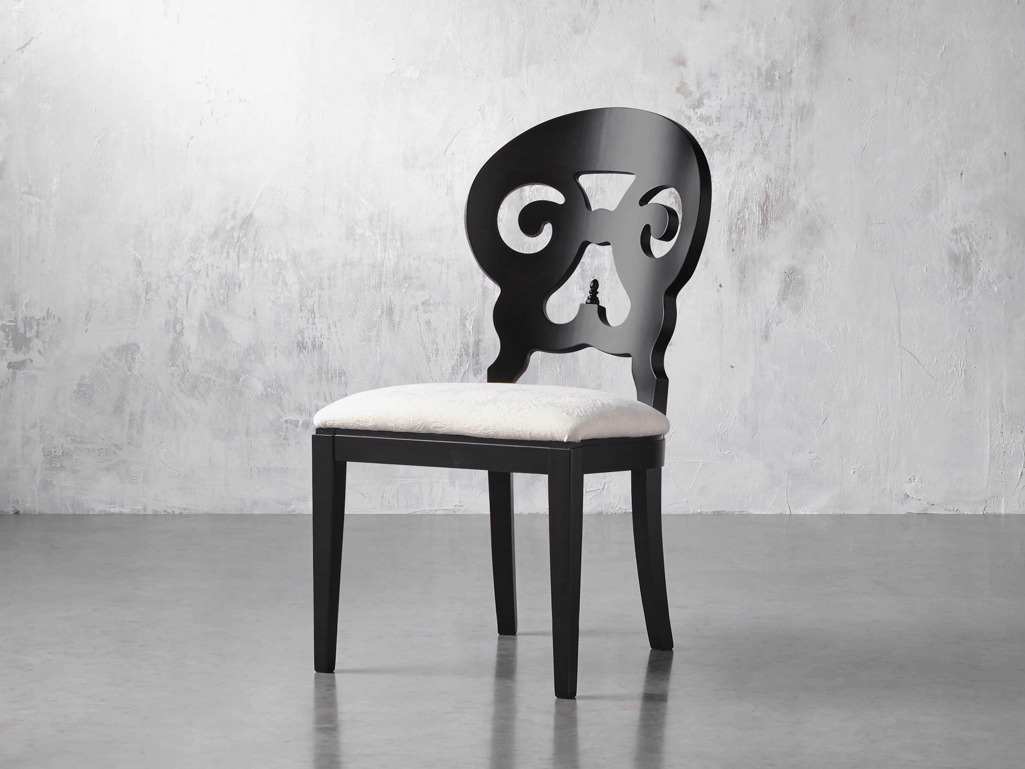 Jordan 21" Dining Side Chair with Upholstered Seat in Midnight
