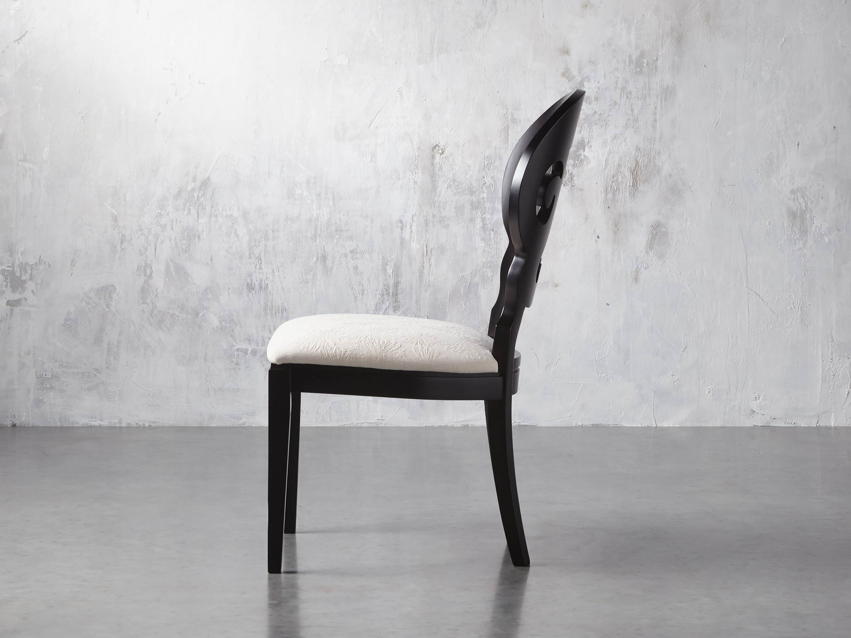 Jordan 21" Dining Side Chair with Upholstered Seat in Midnight