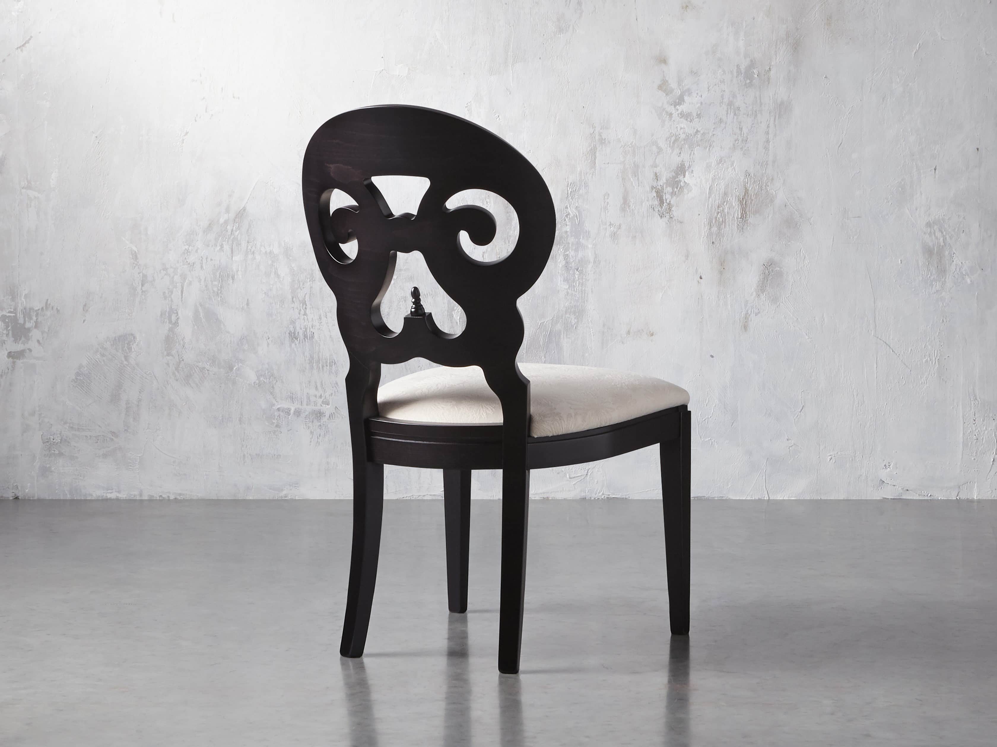 Jordan 21" Dining Side Chair with Upholstered Seat in Midnight