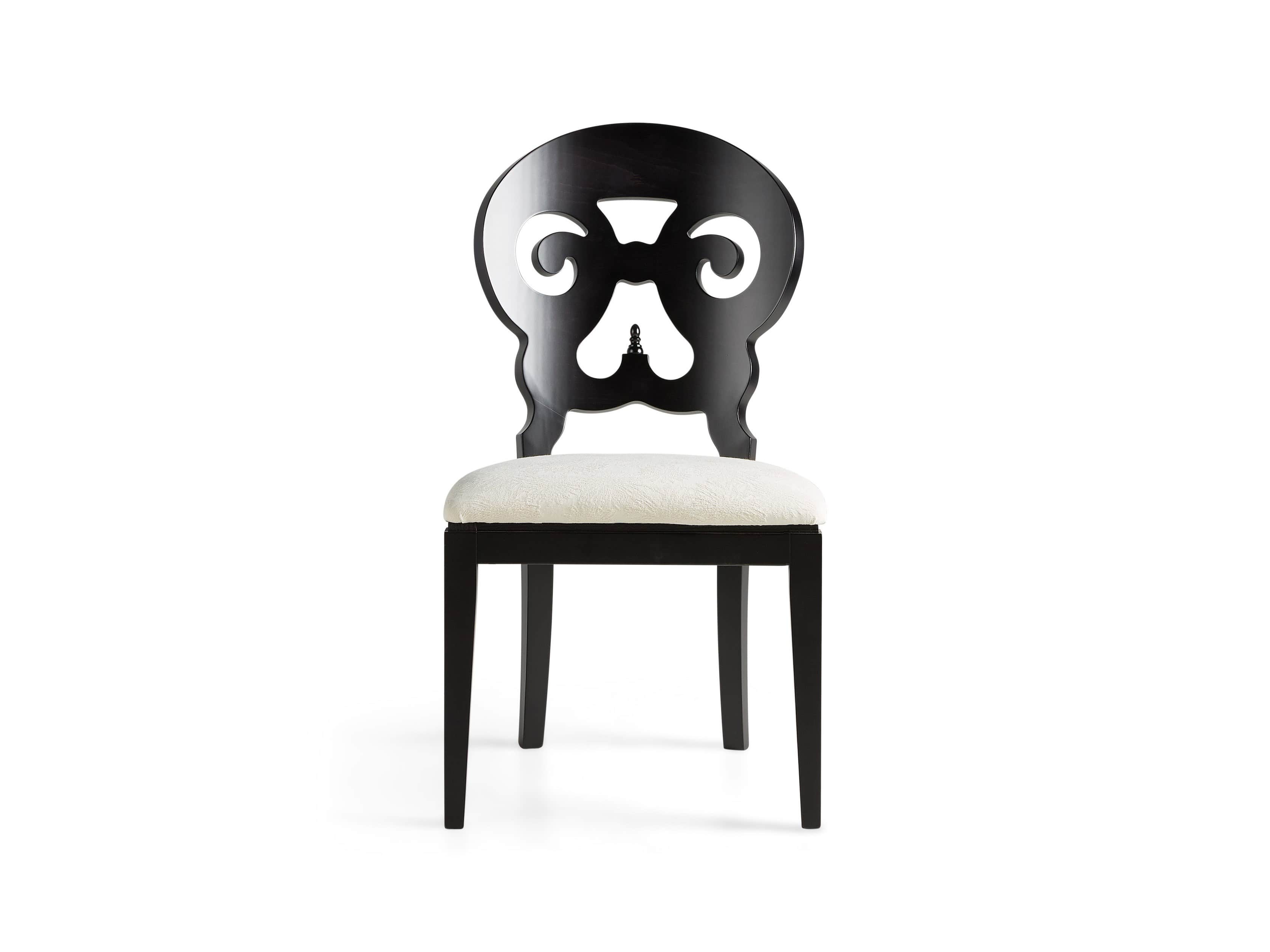 Jordan 21" Dining Side Chair with Upholstered Seat in Midnight
