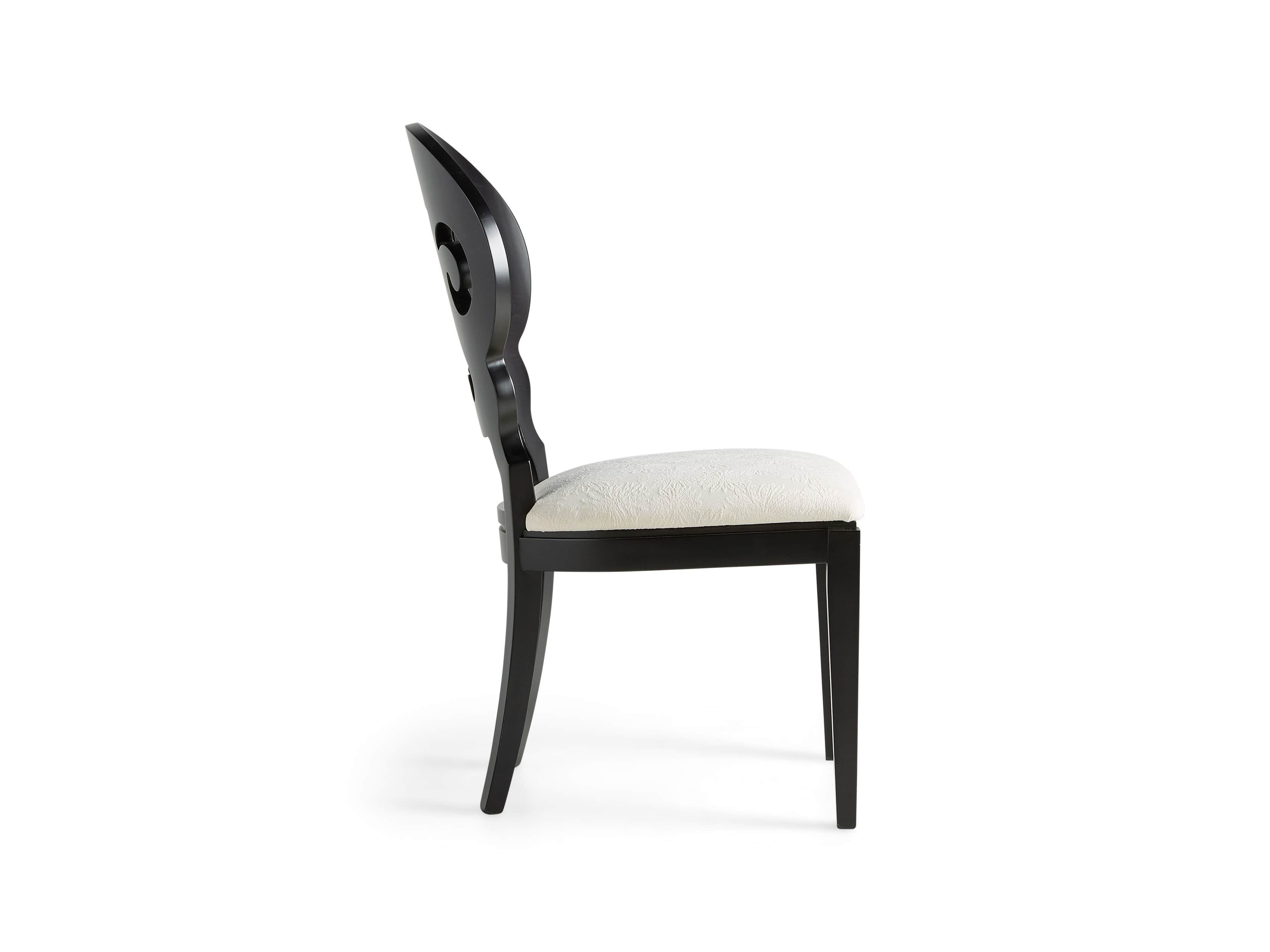 Jordan 21" Dining Side Chair with Upholstered Seat in Midnight