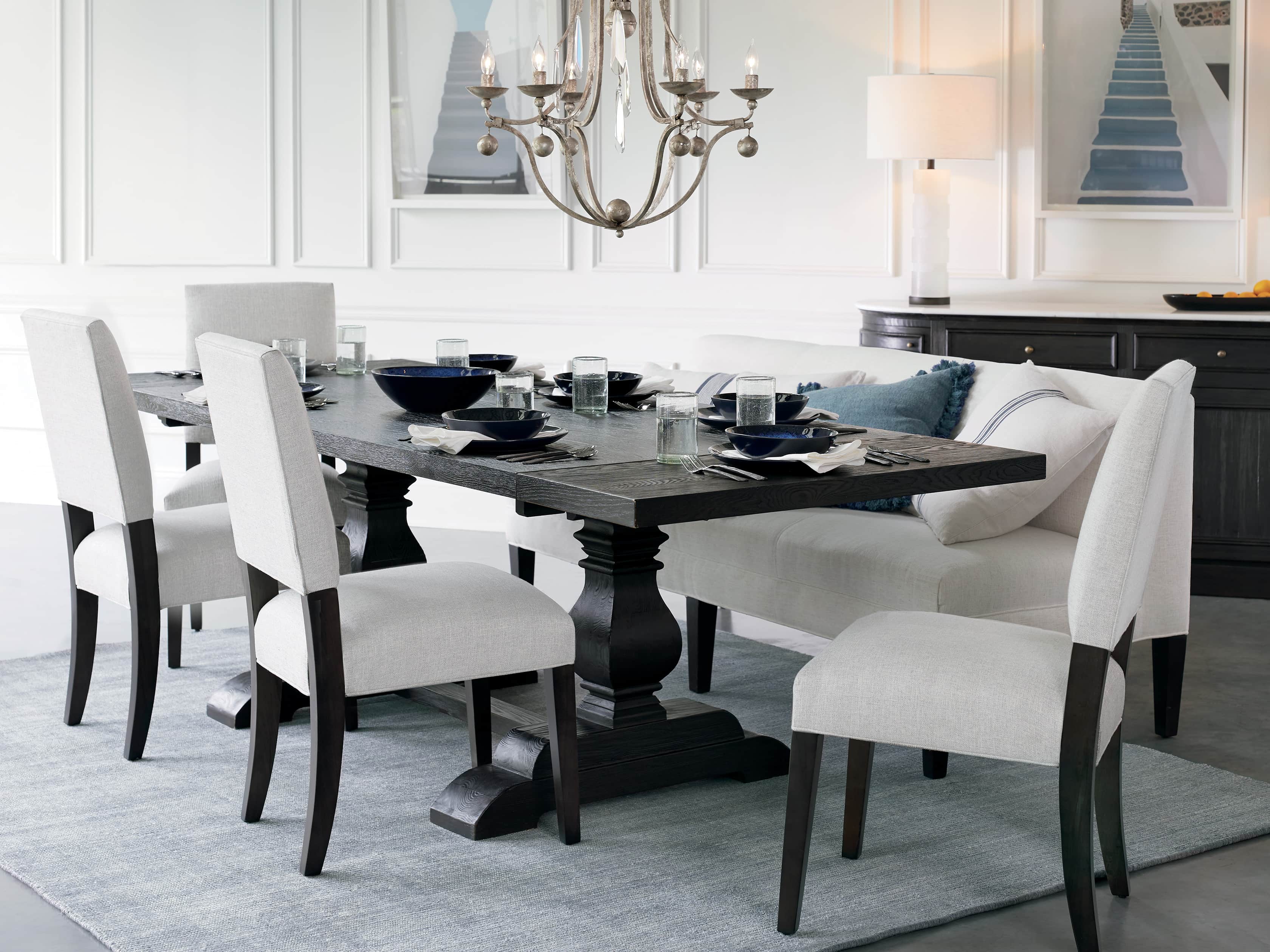 oval white dining table