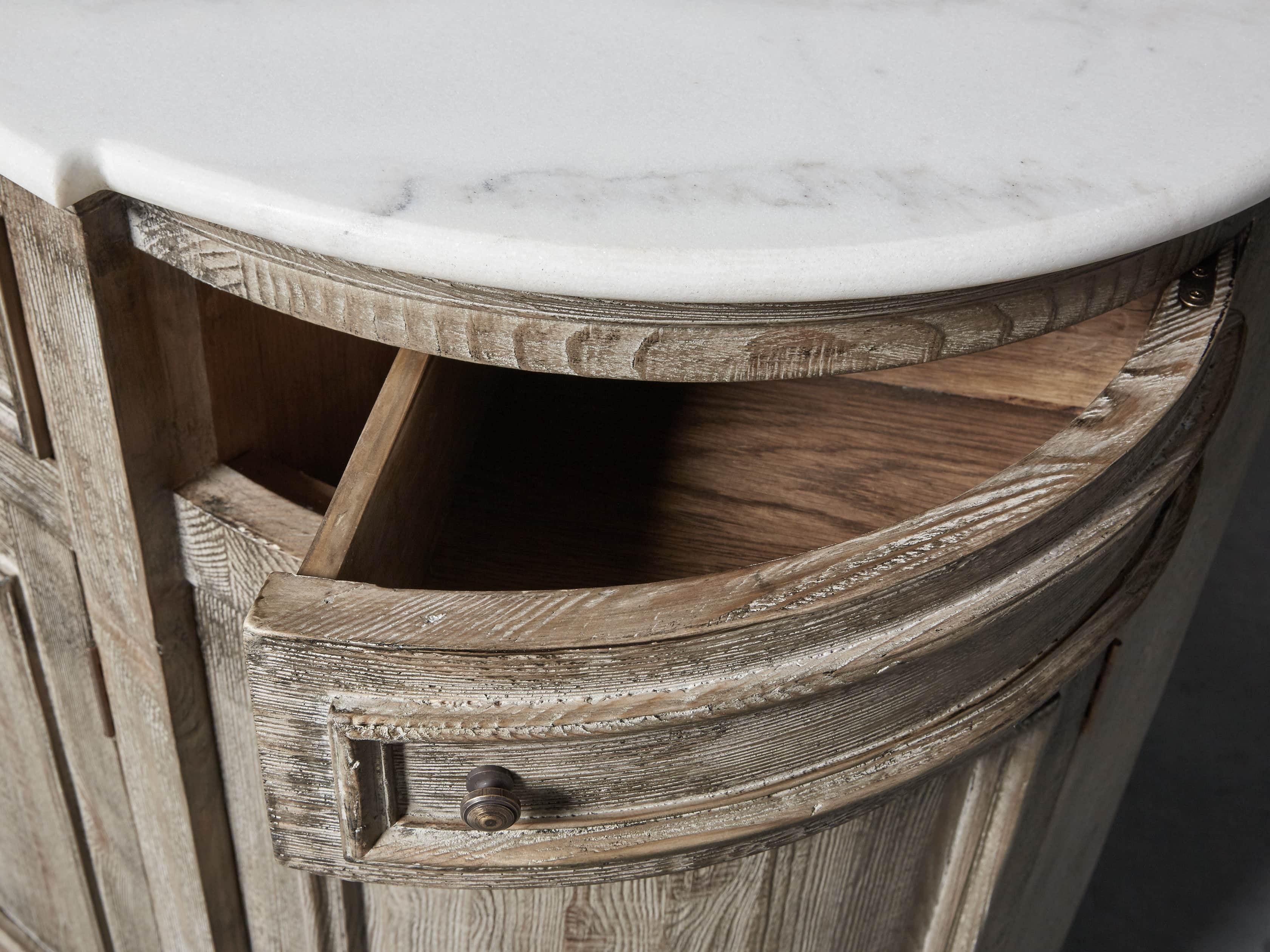 Kensington 75" Buffet with Marble Top in Earl Grey, slide 6 of 13