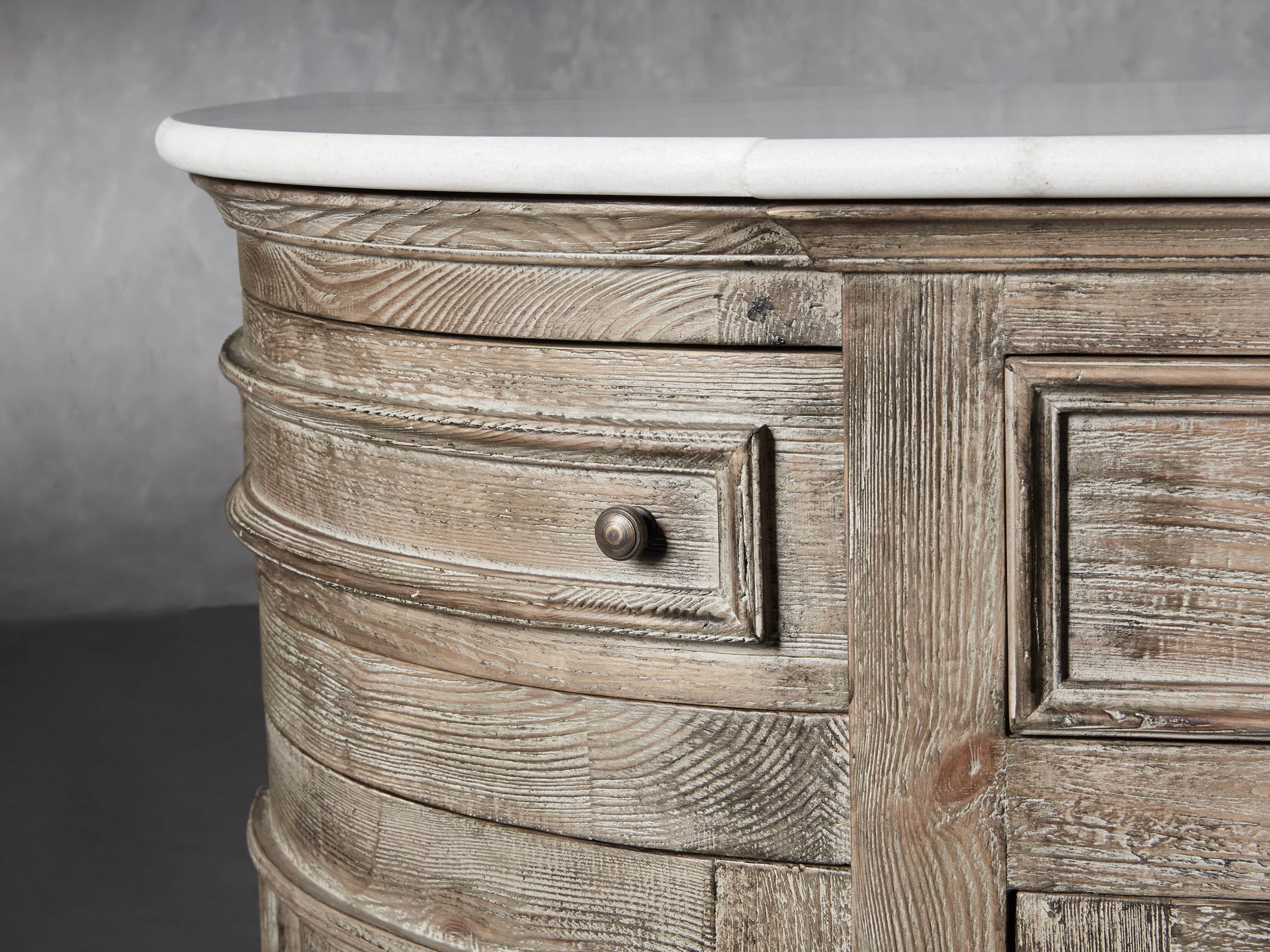 Kensington 75" Buffet with Marble Top in Earl Grey, slide 8 of 13