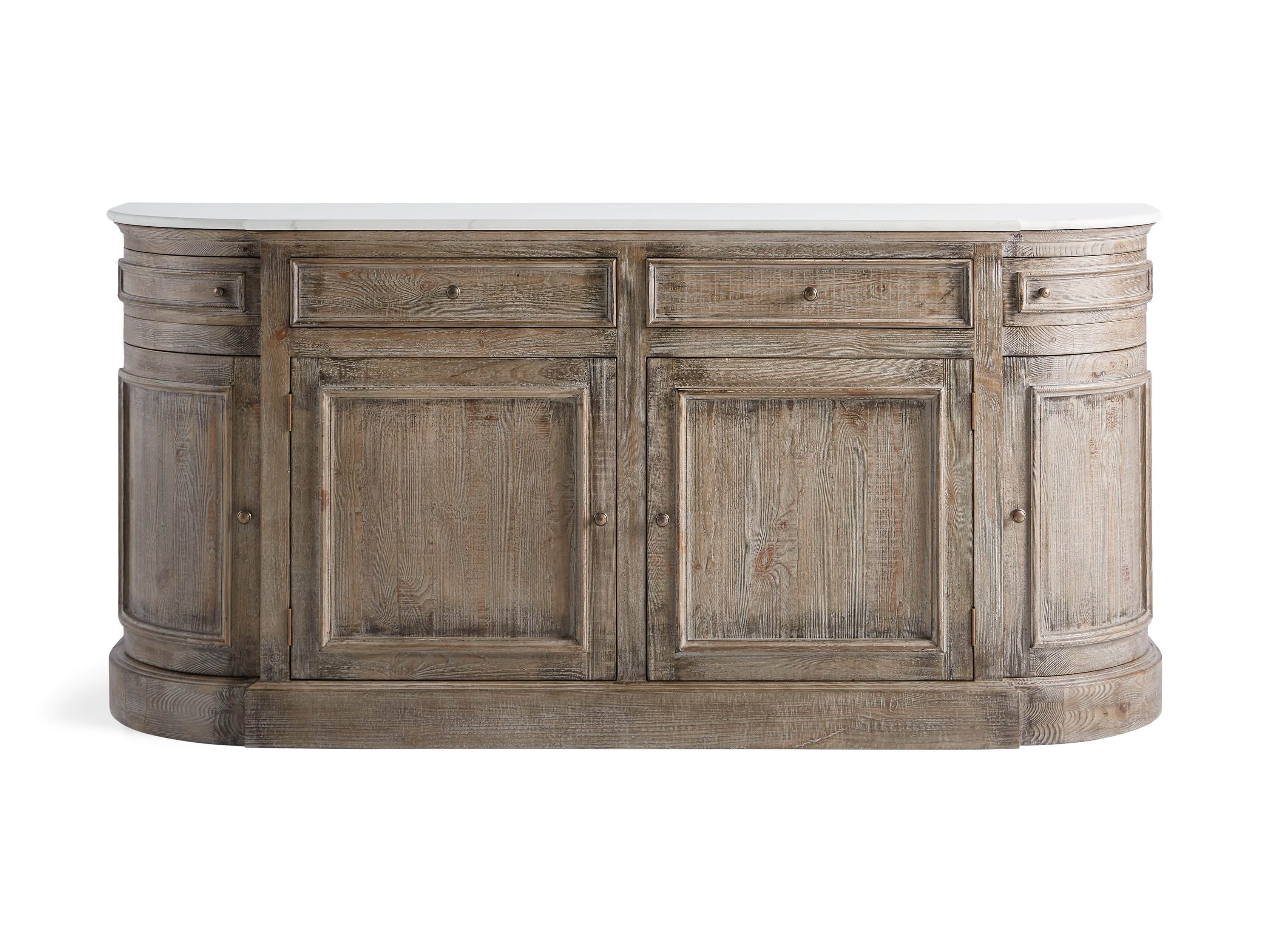 Kensington 75" Buffet with Marble Top in Earl Grey, slide 11 of 13
