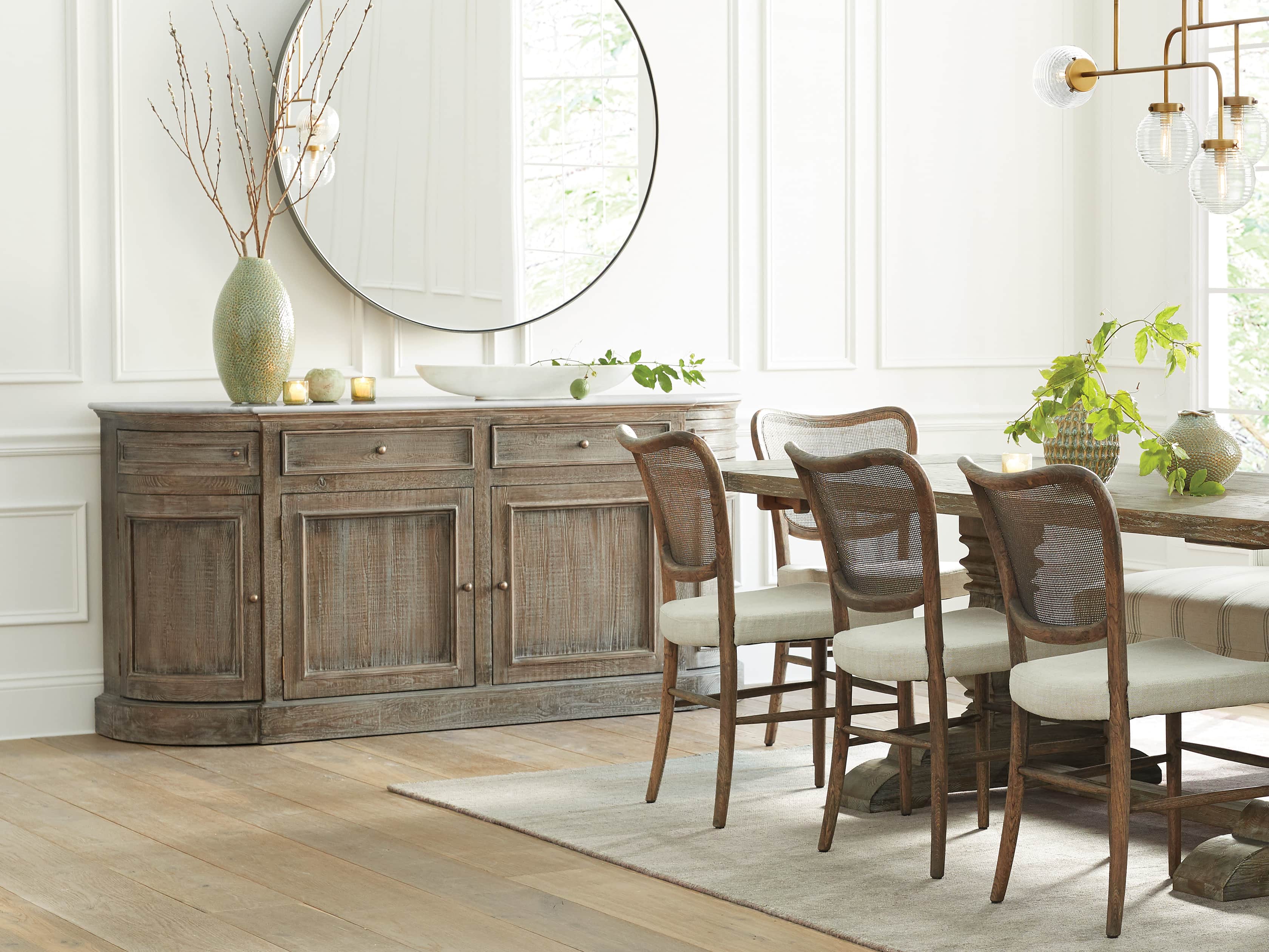 Kensington 75" Buffet with Marble Top in Earl Grey, slide 10 of 16