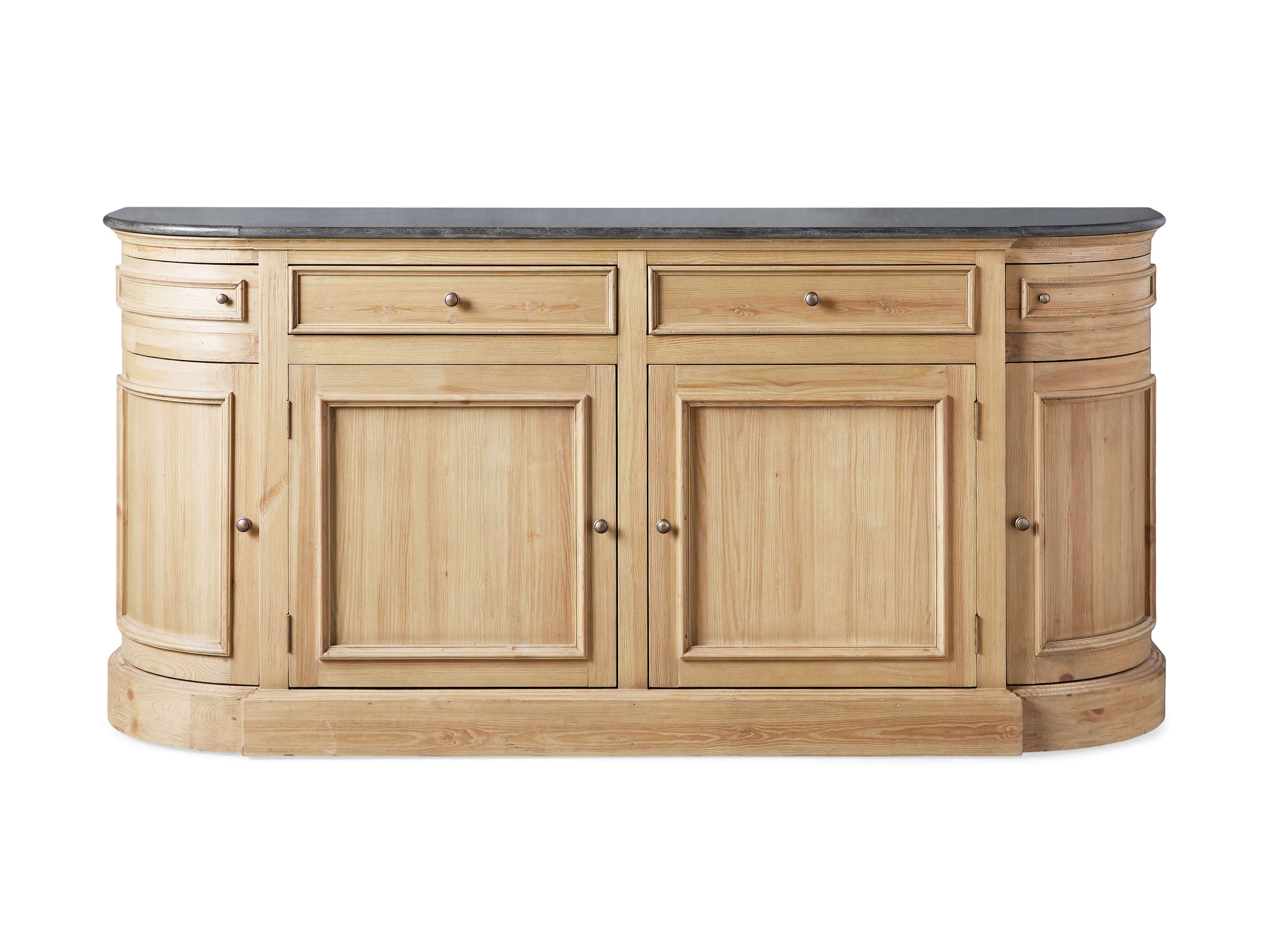 Kensington 75" Buffet with Bluestone Top in Honey, slide 5 of 5