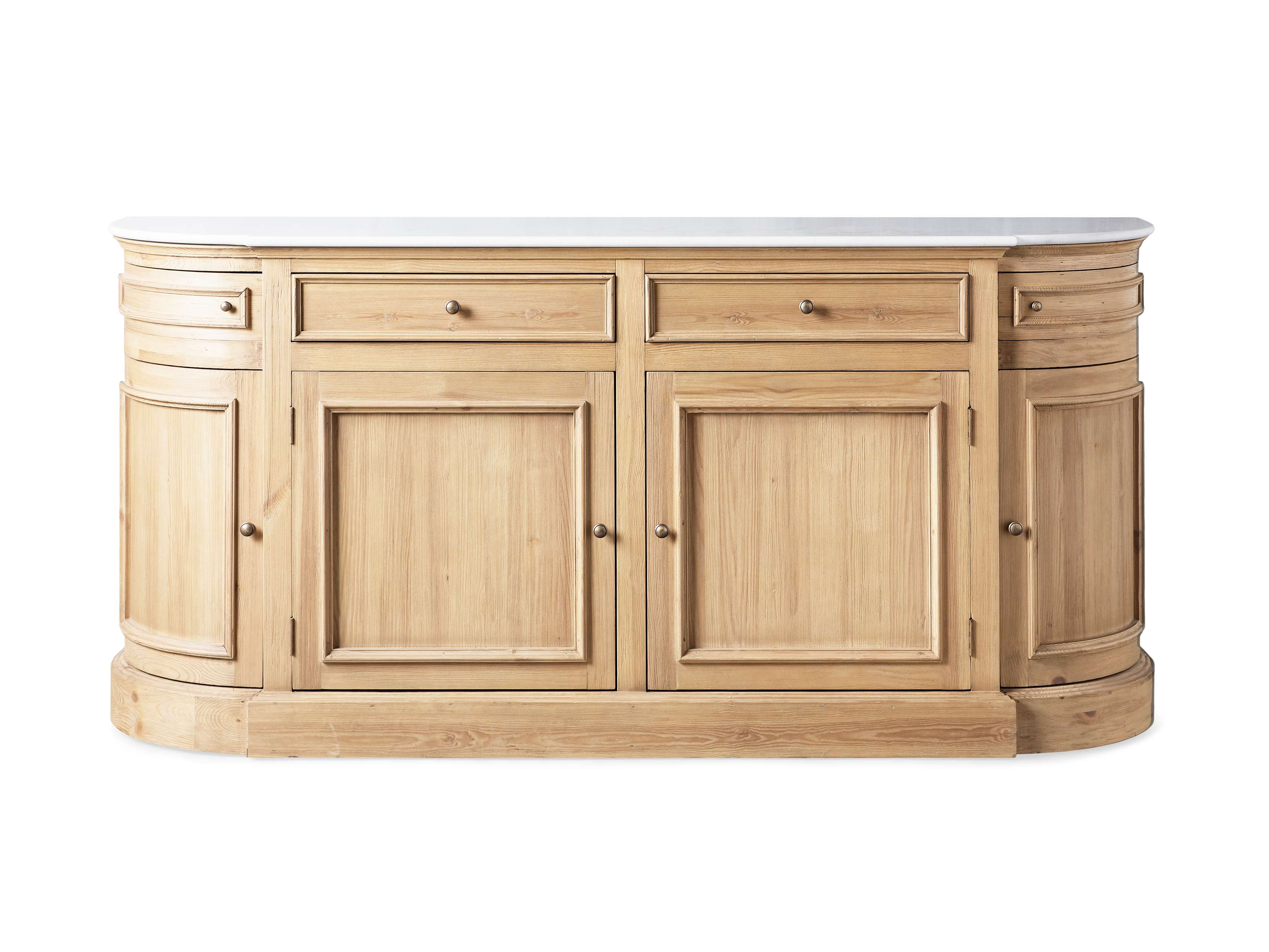 Kensington 75" Buffet with Marble Top in Honey, slide 5 of 5