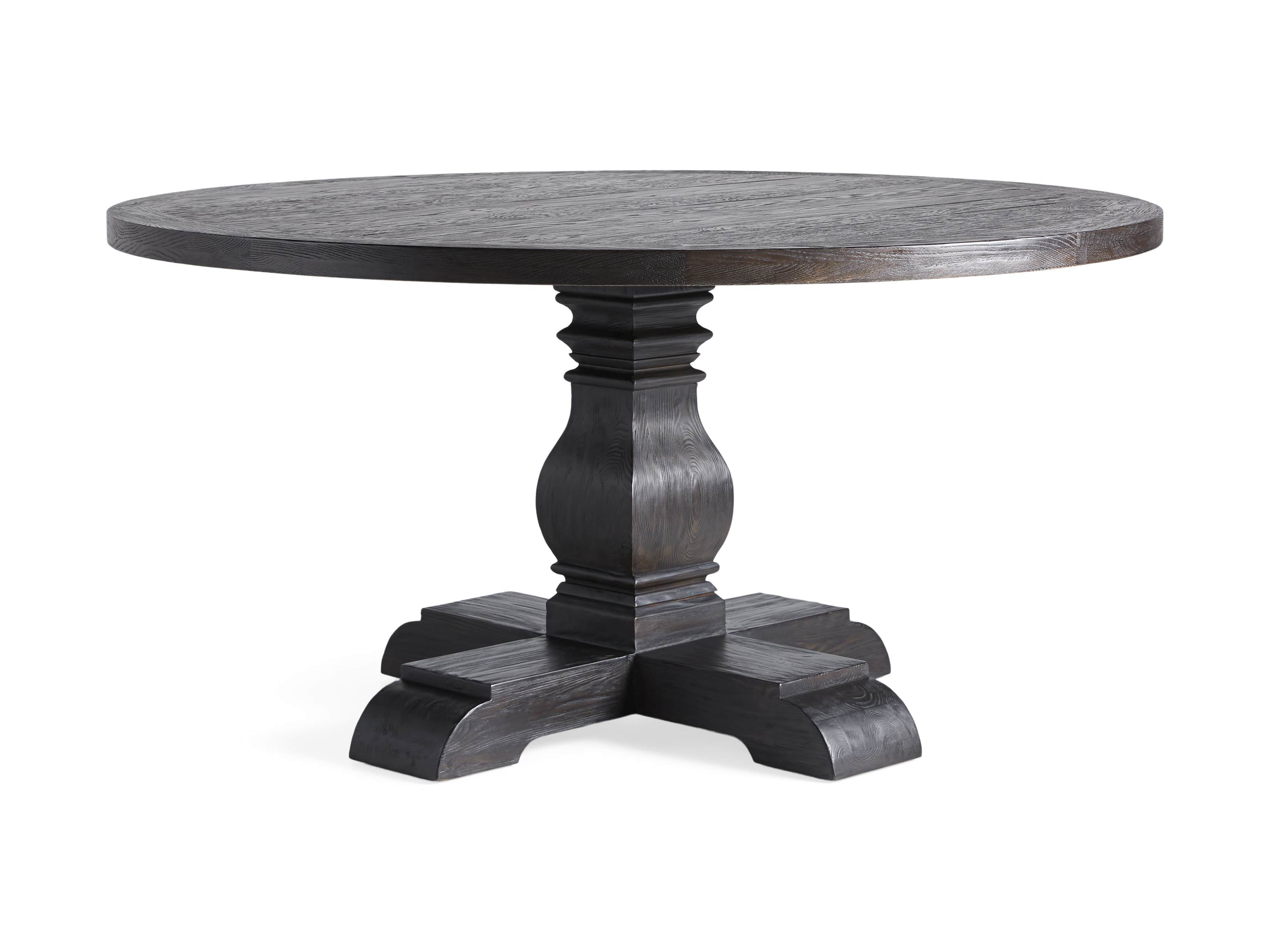 Kensington Round Dining Table Arhaus, Black Round Pedestal Table