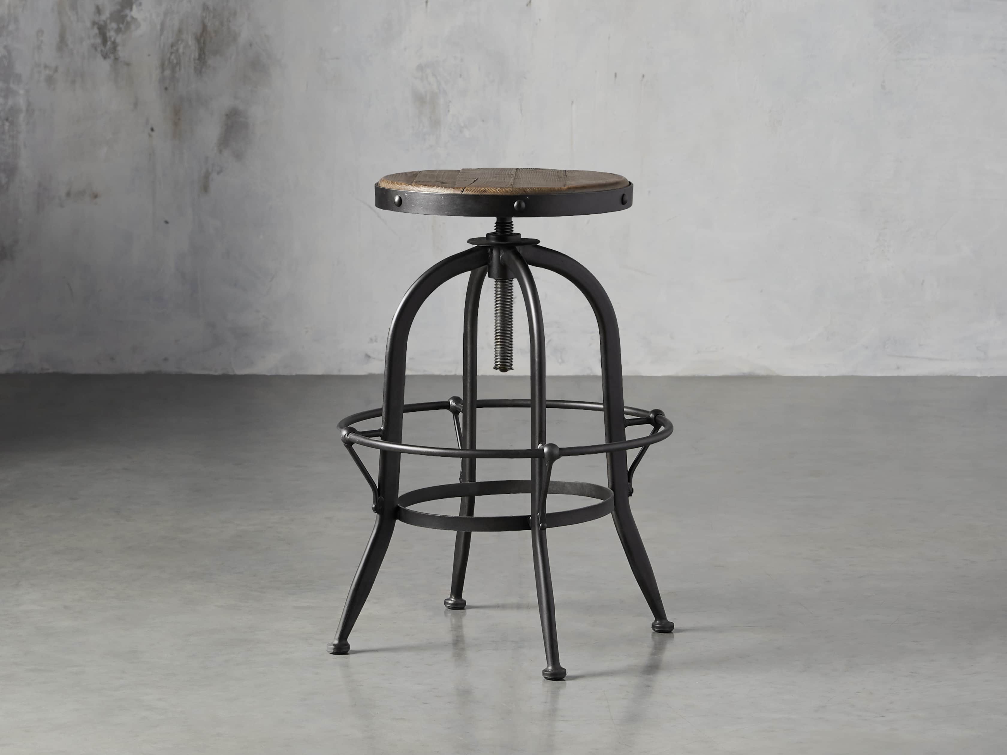Kensington 20" Adjustable Stool in Barnwood Natural