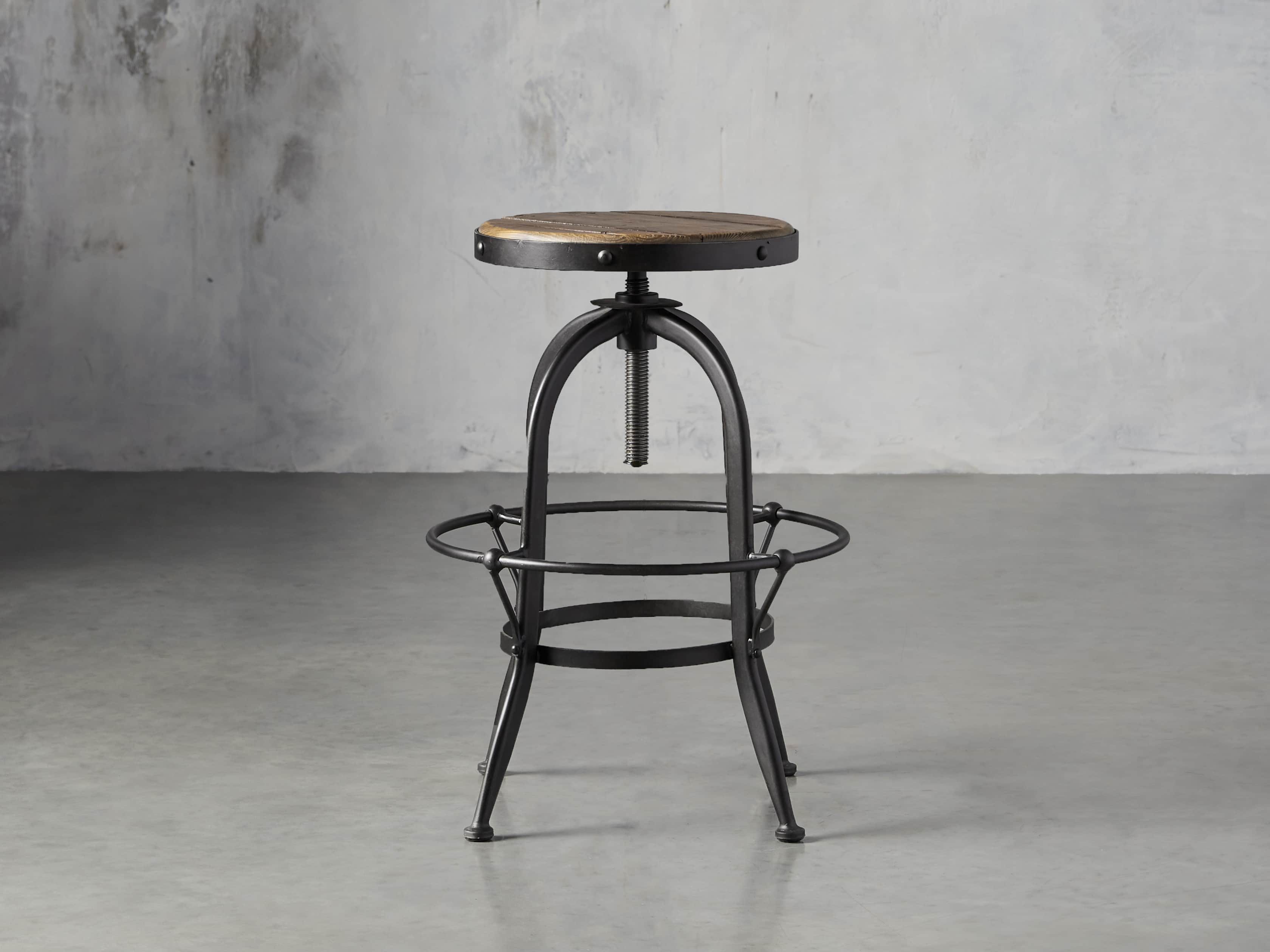 Kensington 20" Adjustable Stool in Barnwood Natural