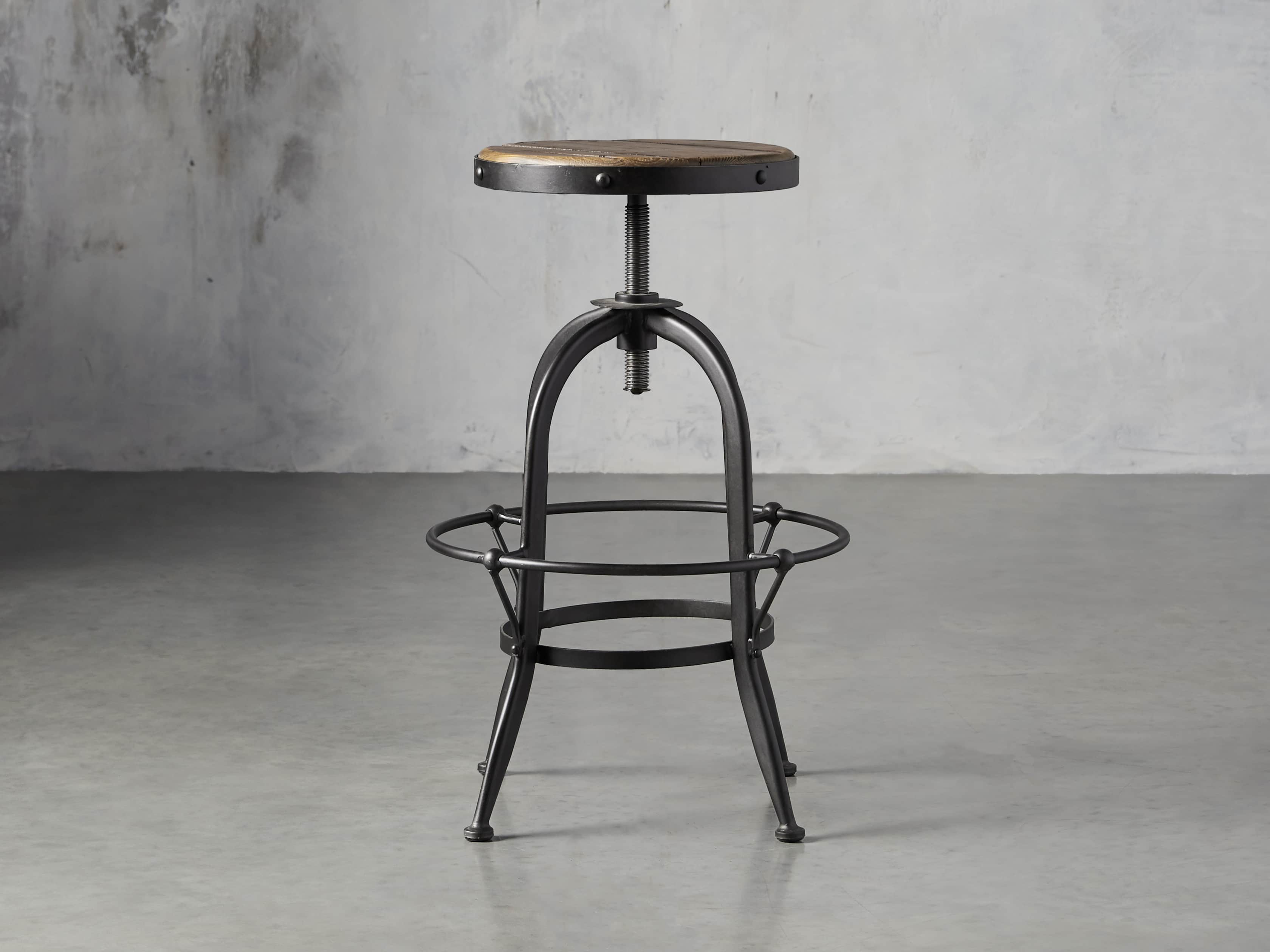 Kensington 20" Adjustable Stool in Barnwood Natural
