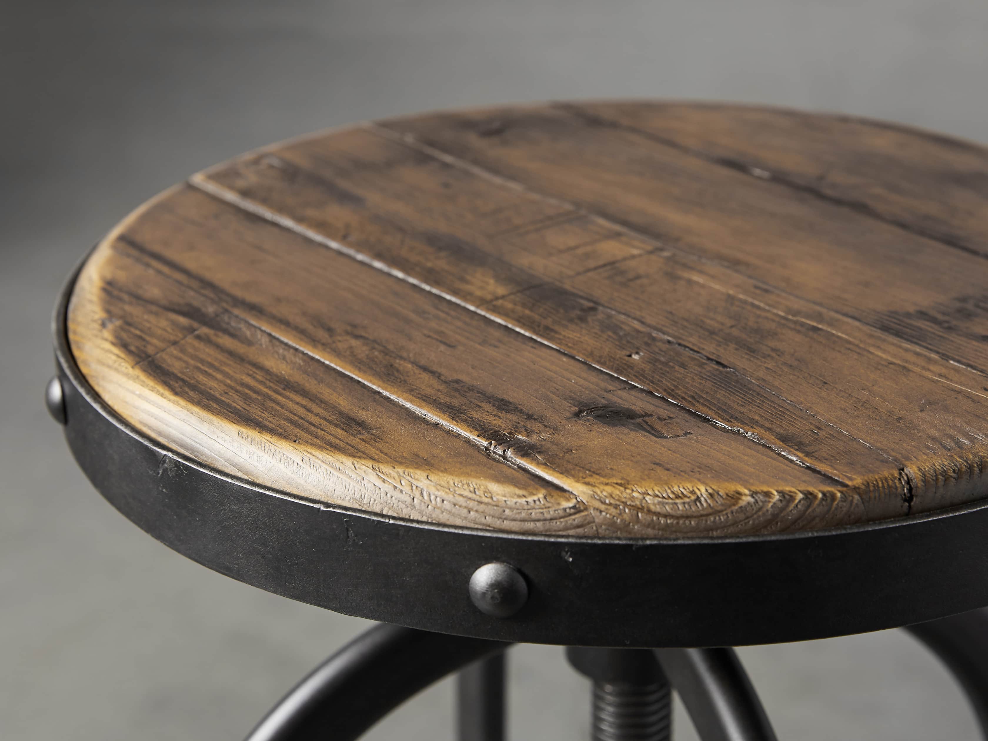 Kensington 20" Adjustable Stool in Barnwood Natural