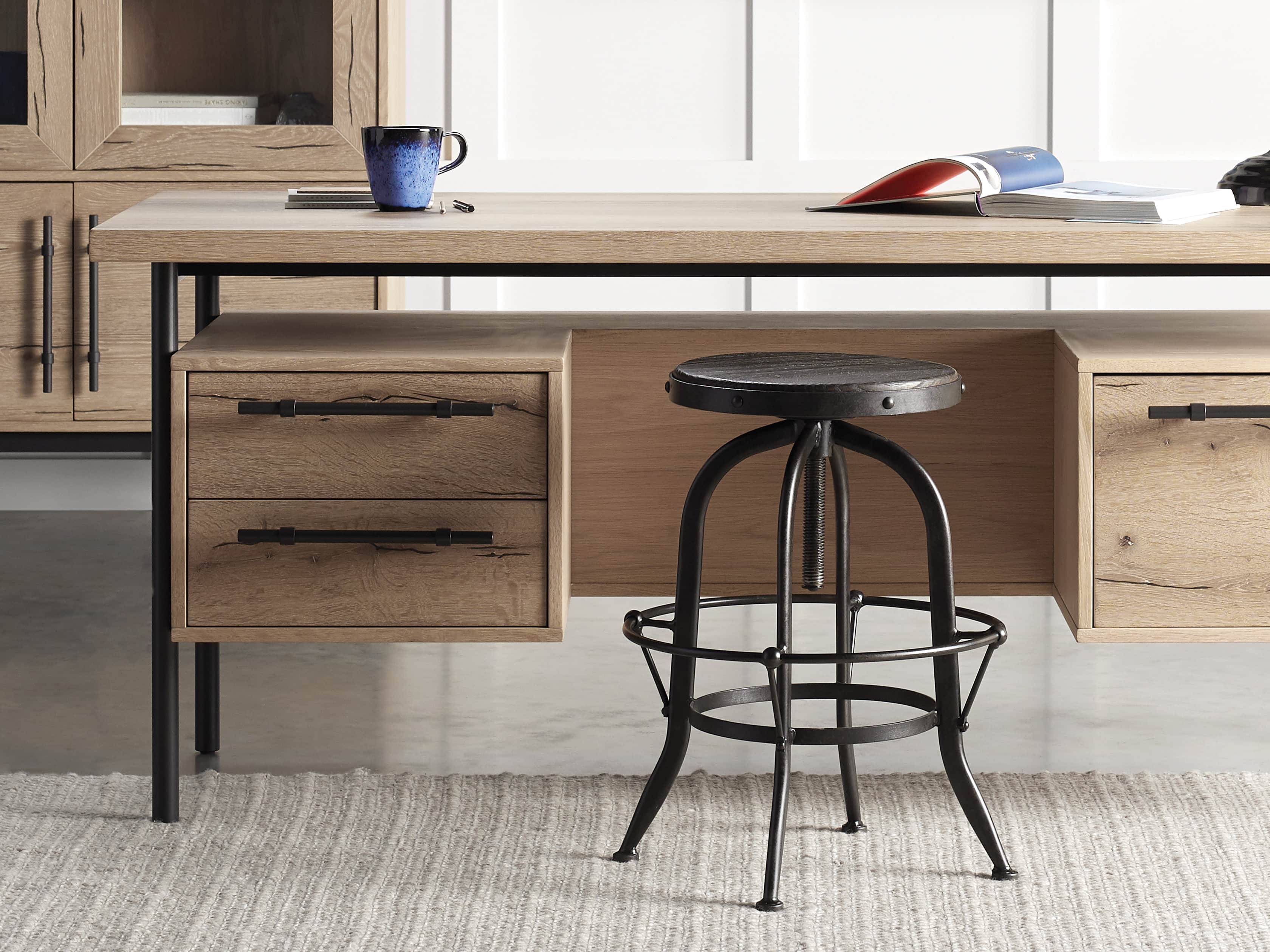 Kensington 20" Adjustable Stool in Ebony, slide 1 of 8