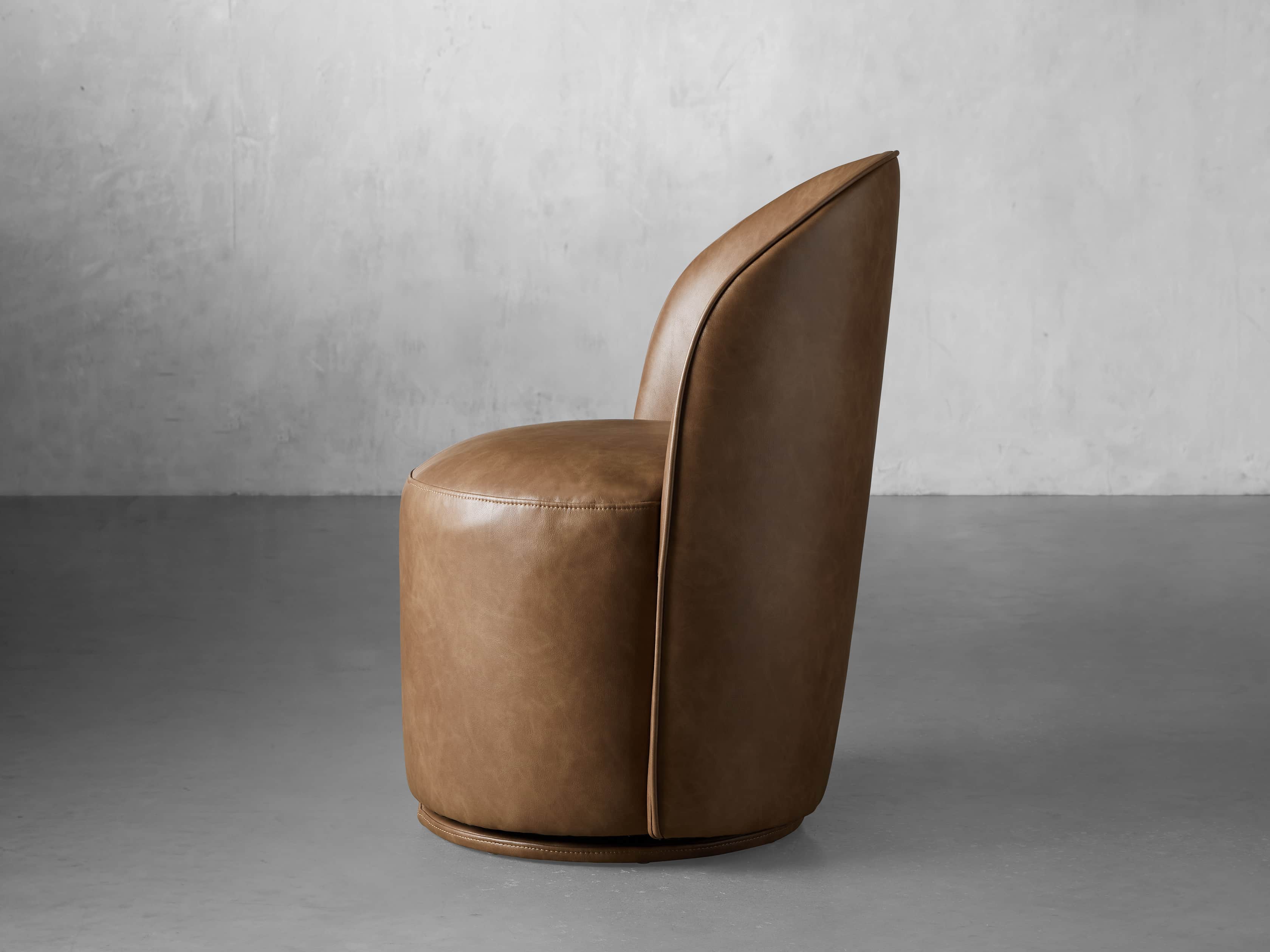 Kira Swivel Faux Leather Dining Chair