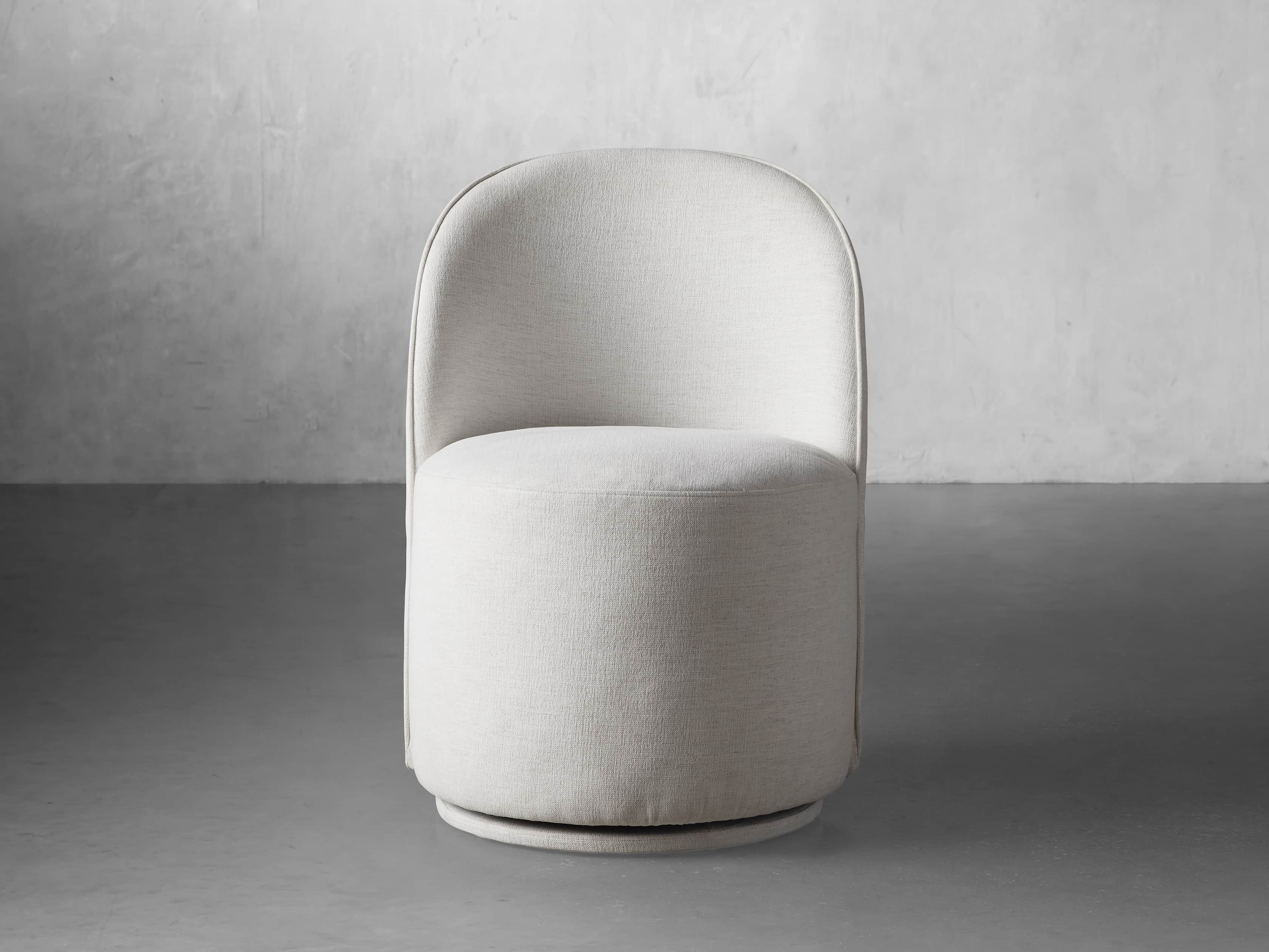 White swivel dining chair hot sale