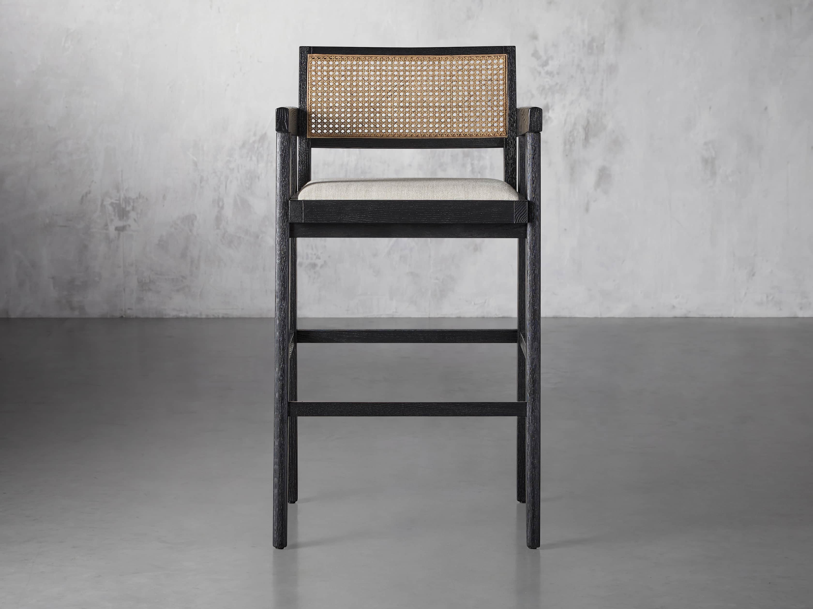 Kroy 23&quot; Caneback Barstool in Rustic Black