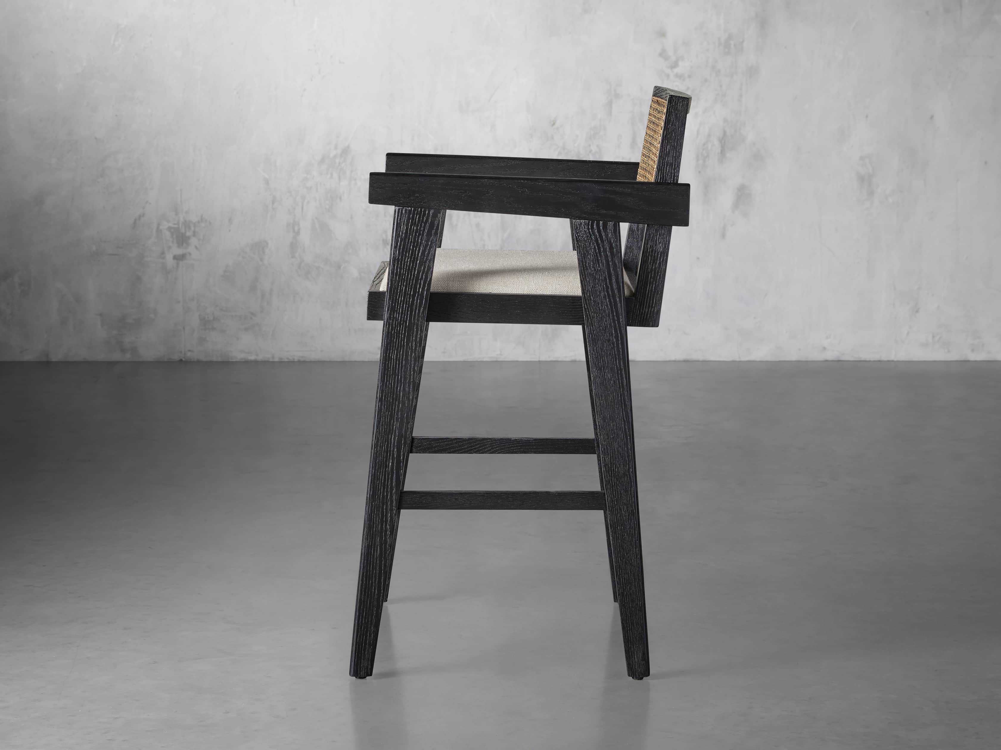 Kroy 23" Caneback Counterstool in Rustic Black, slide 3 of 7