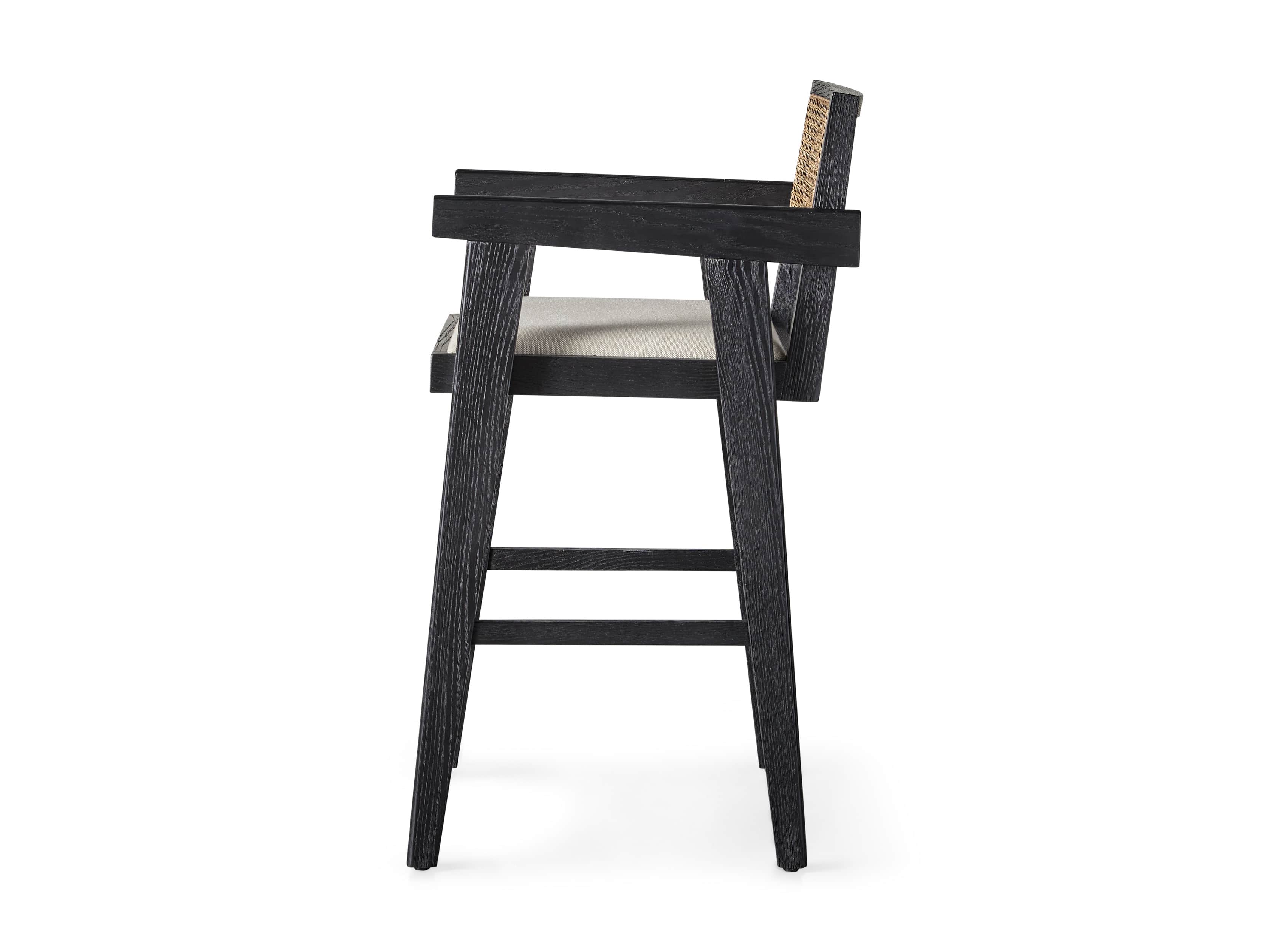 Kroy 23" Caneback Counterstool in Rustic Black, slide 7 of 7