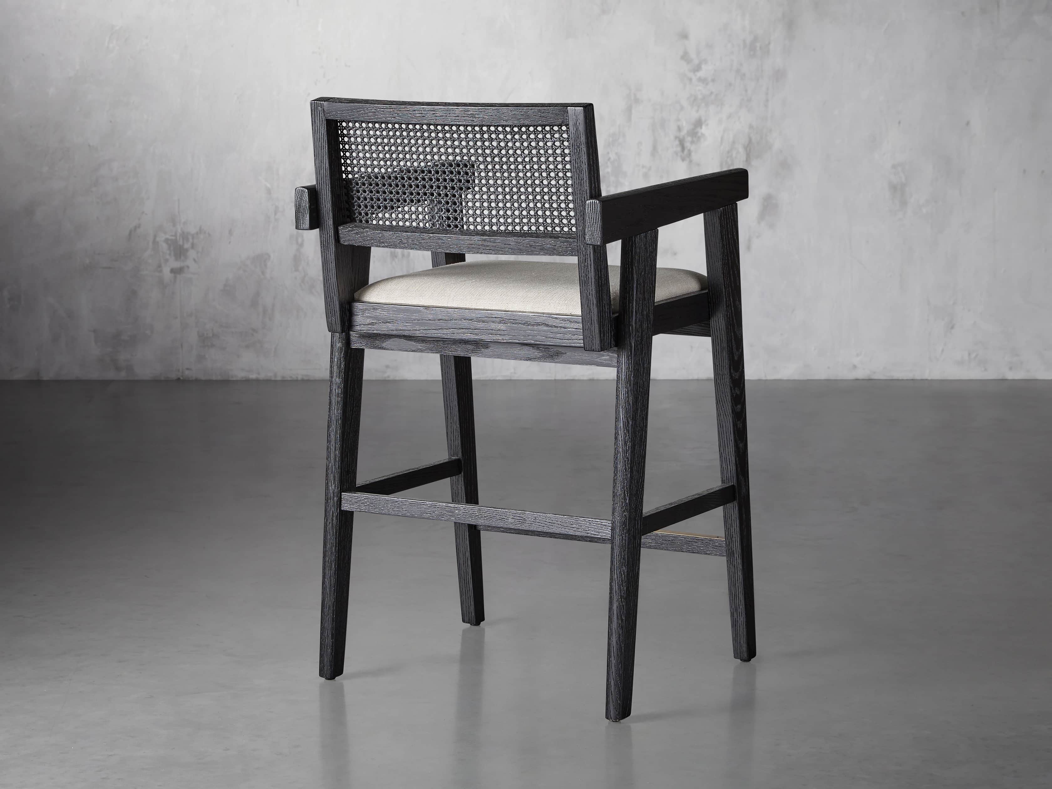 Kroy 23" Caneback Counterstool in Rustic Black, slide 4 of 7