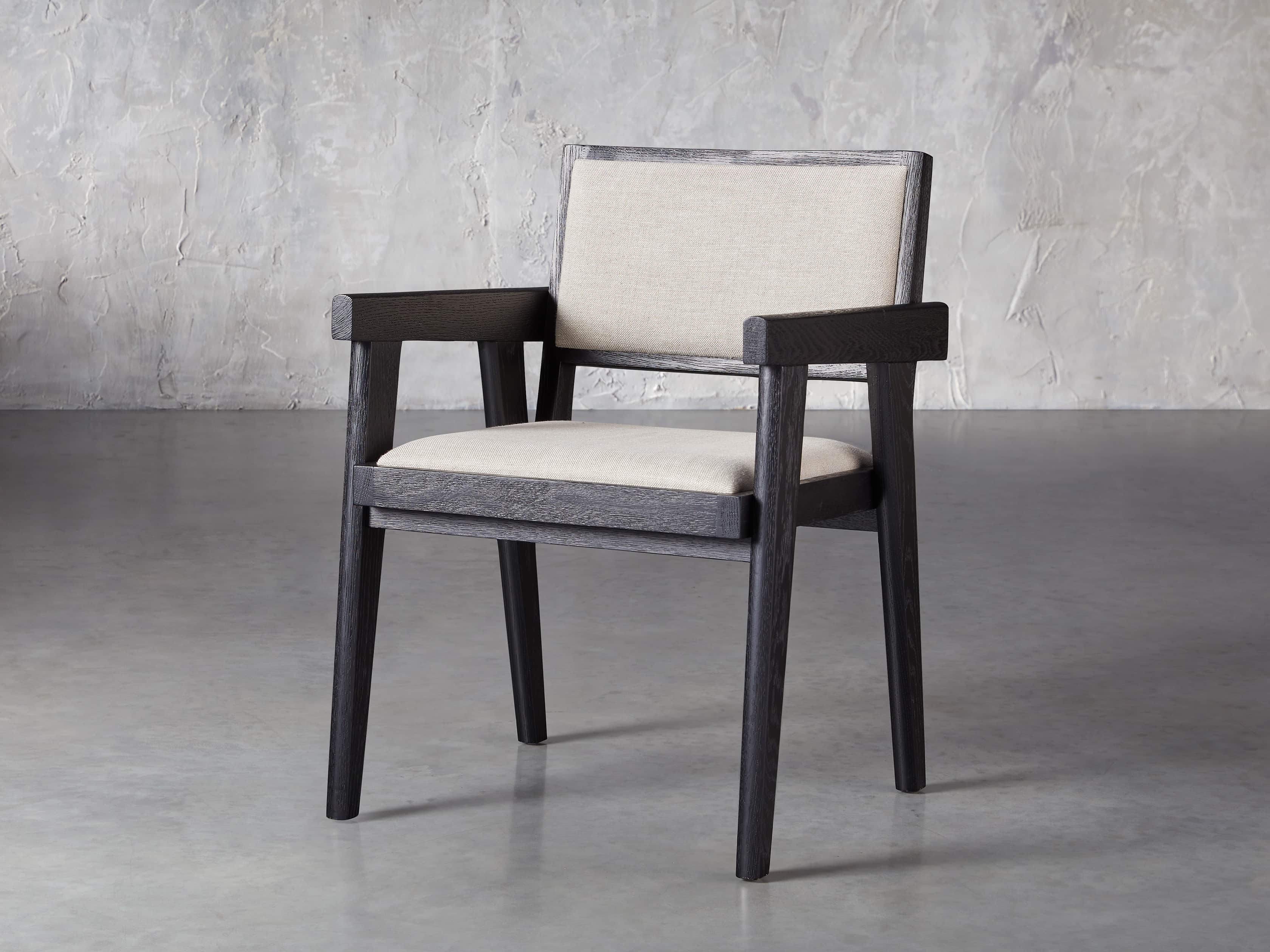 Kroy Upholstered Dining Arm Chair, slide 2 of 7