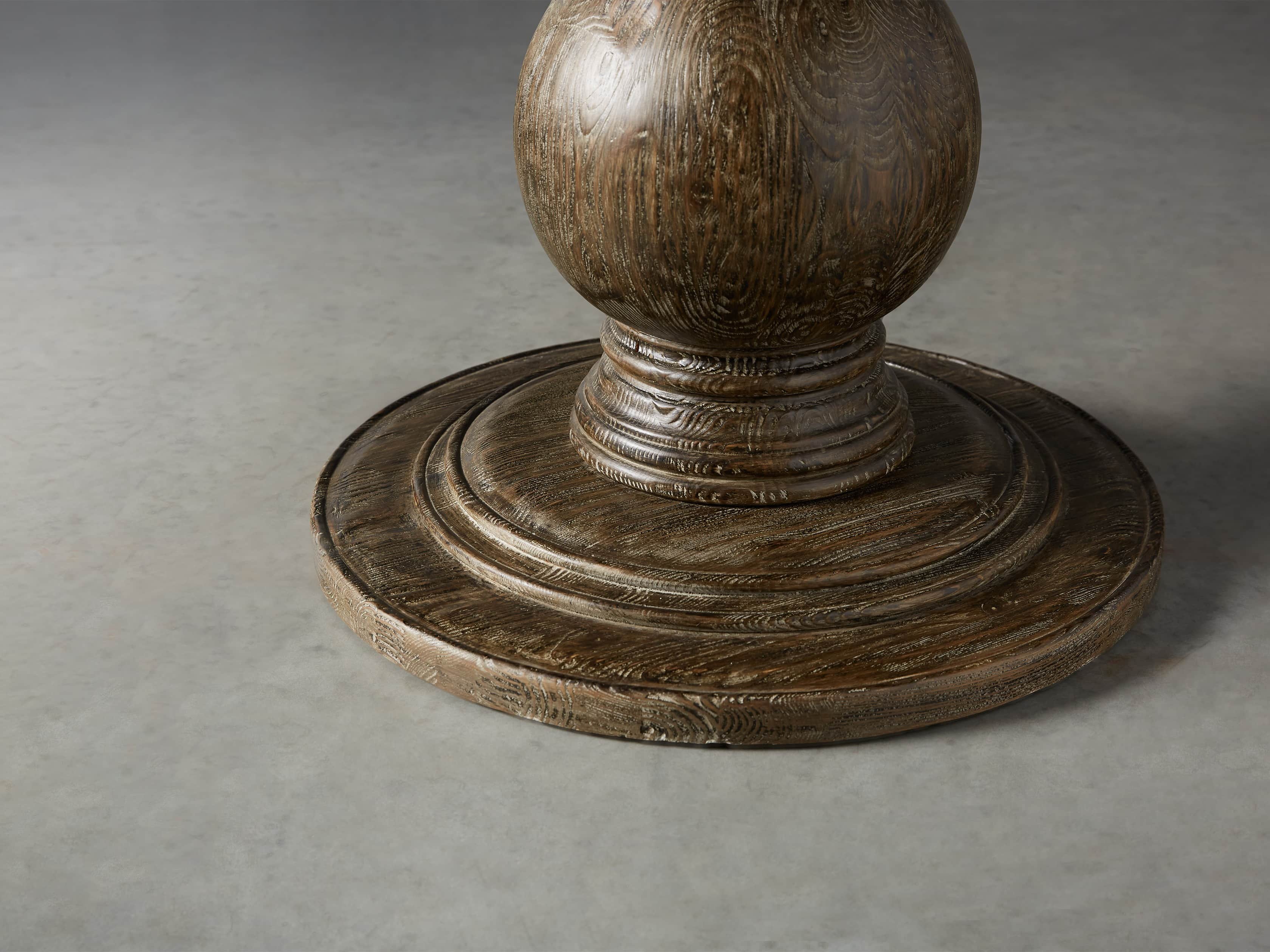 Luca 39" Round Dining Table with White Marble Top in Earl Black