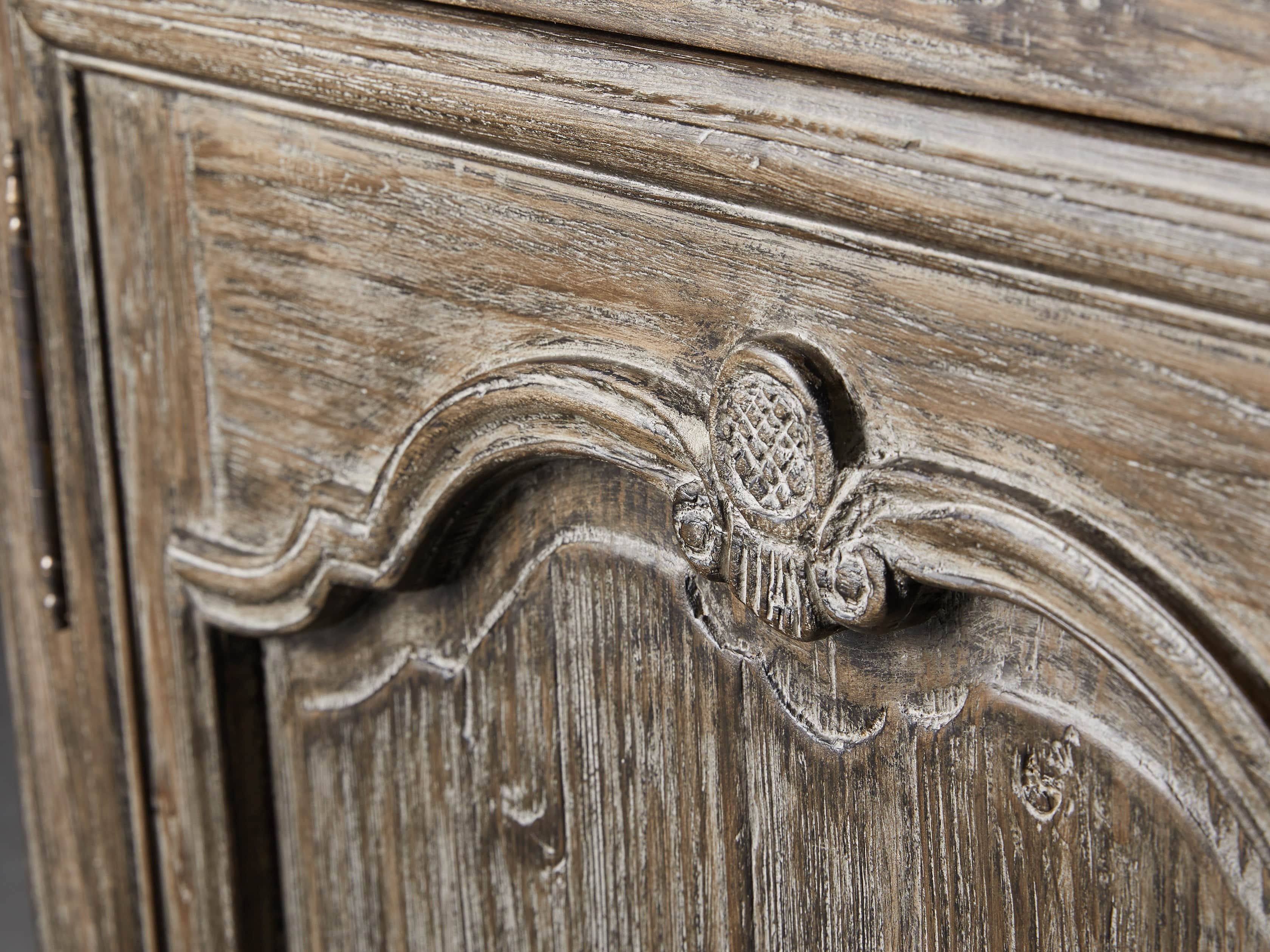 Luca Buffet with White Marble Top in Earl Black