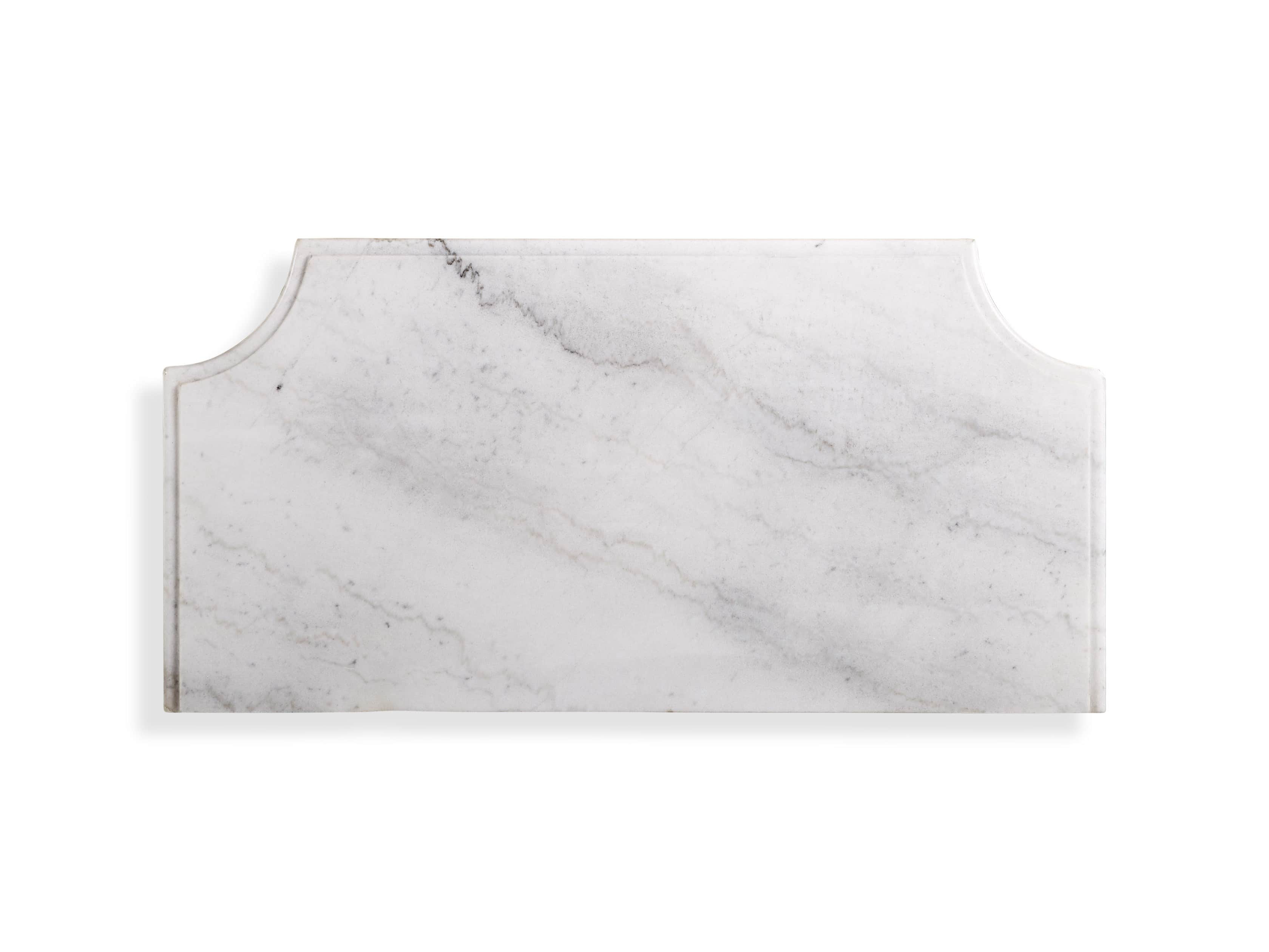 Luca Buffet with White Marble Top in Earl Black