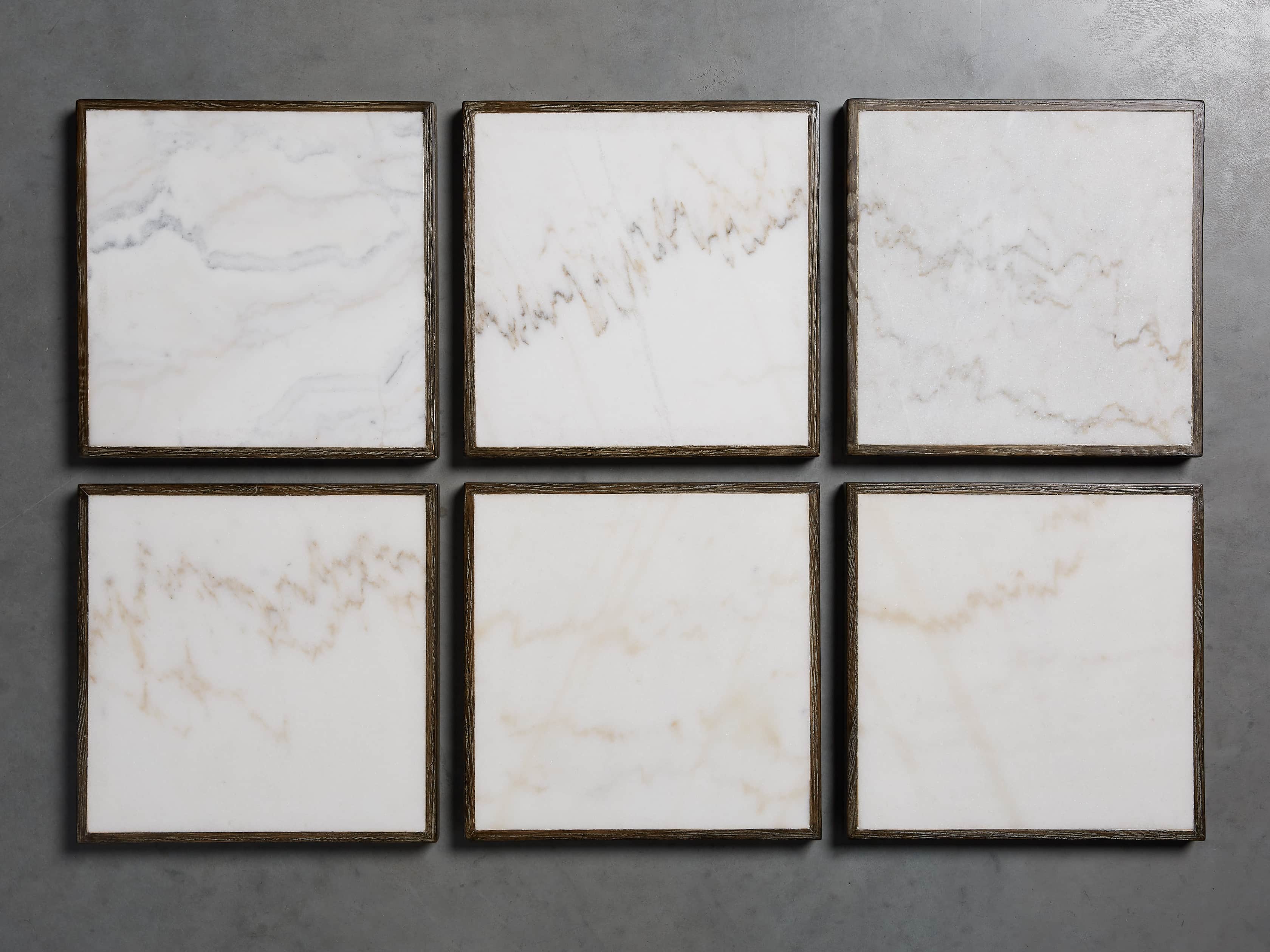 Luca Buffet with White Marble Top in Earl Black