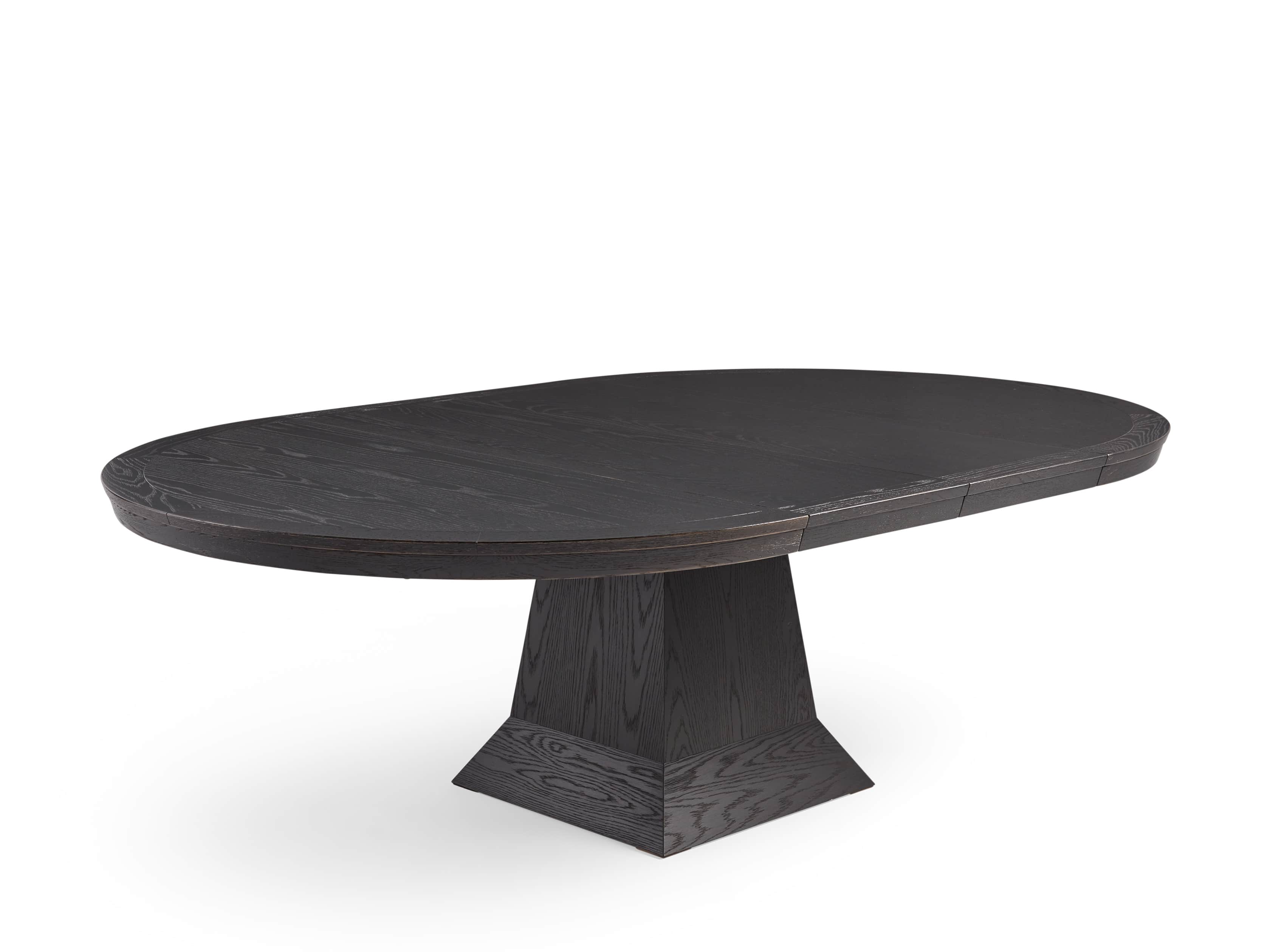 Leighton 54" Round Pedestal Dining Table In Burnished Black