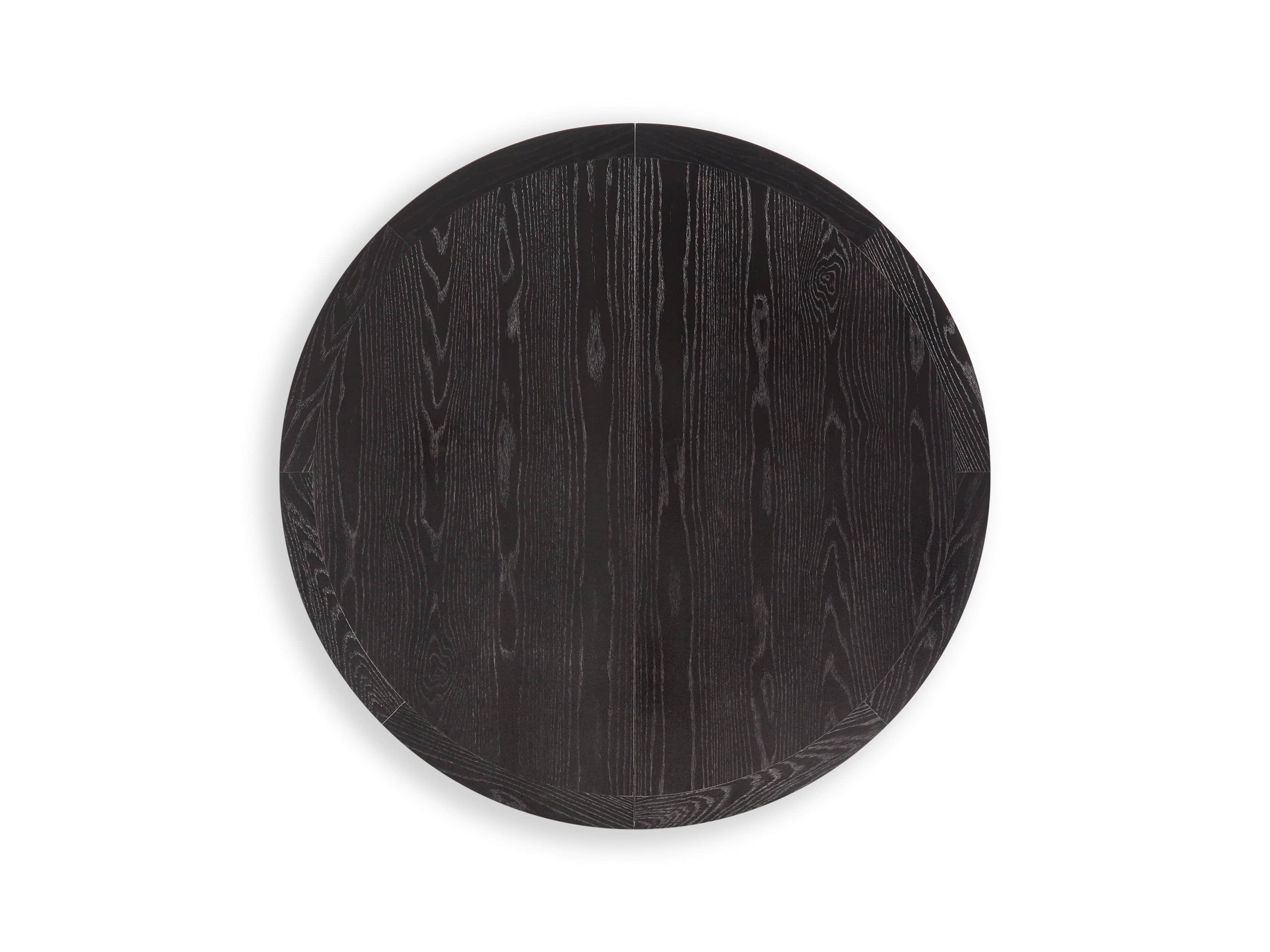 Leighton 54" Round Pedestal Dining Table In Burnished Black