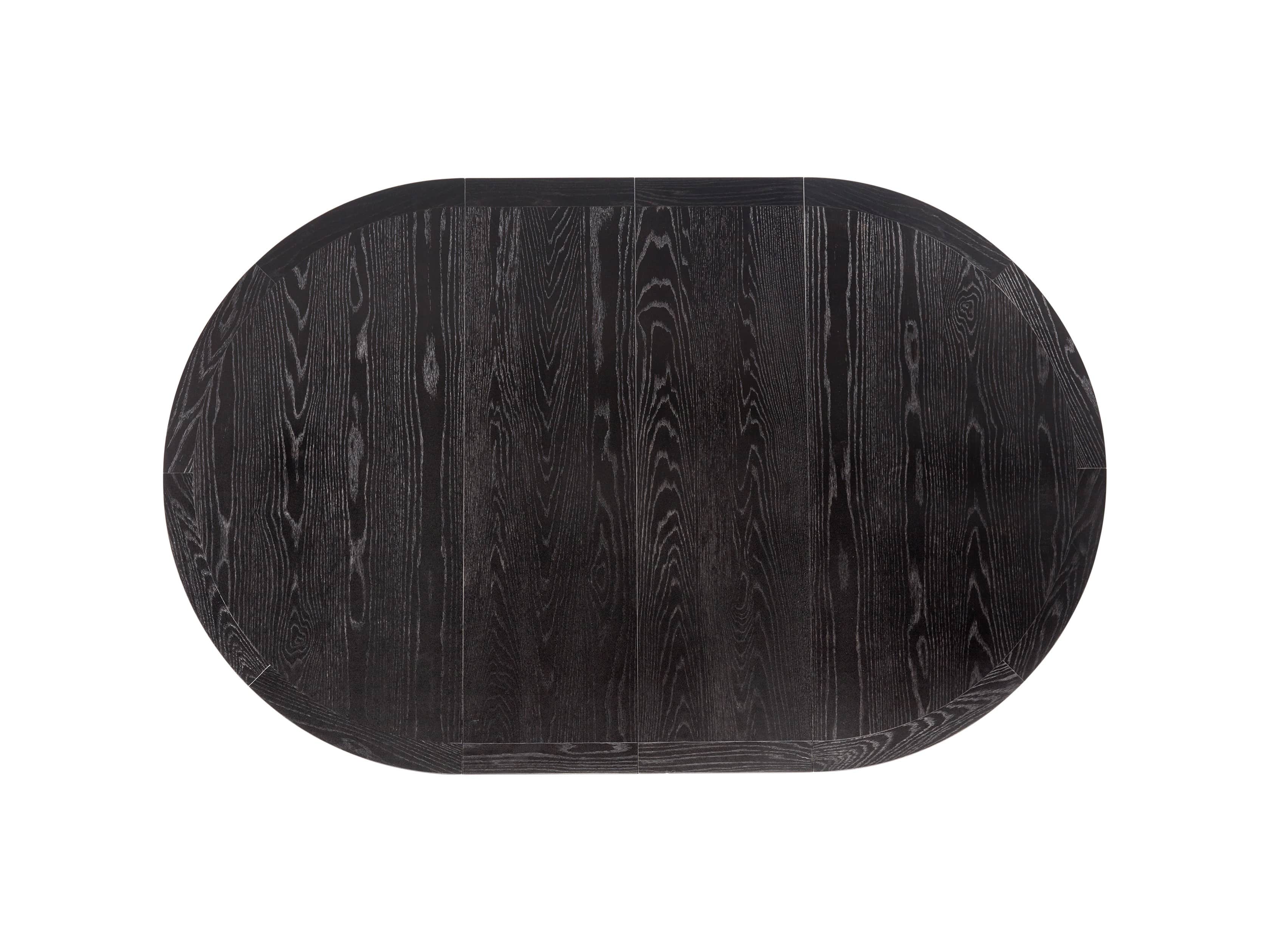 Leighton 54" Round Pedestal Dining Table In Burnished Black