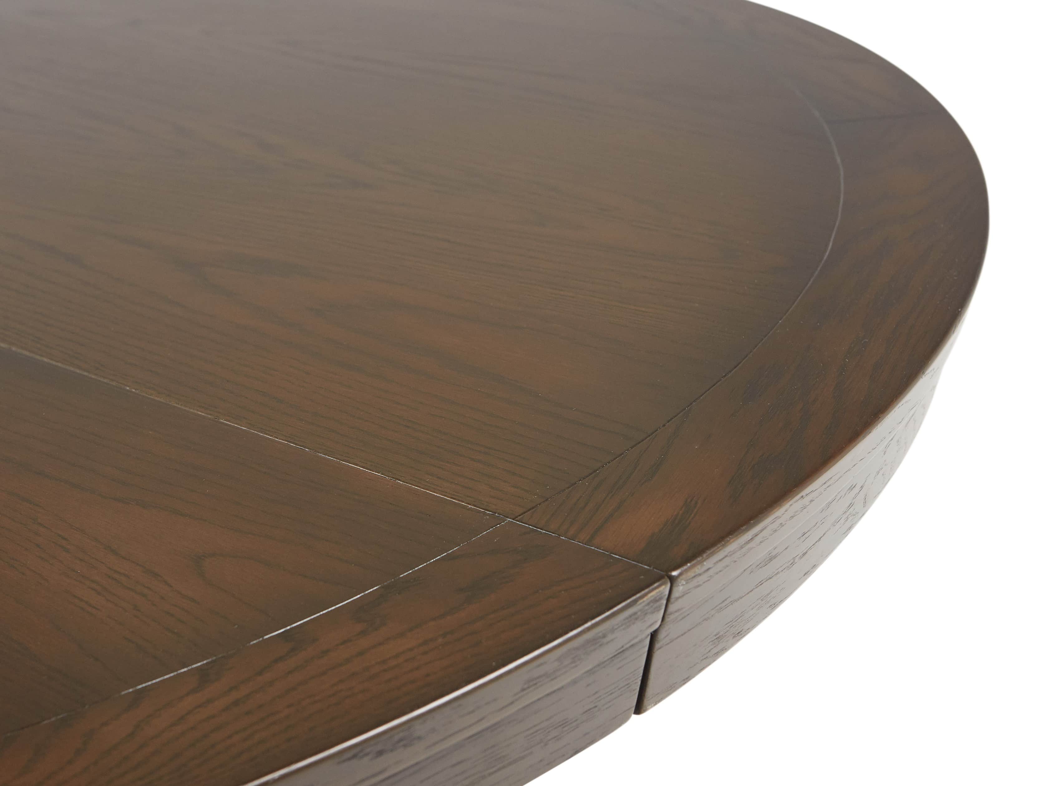 Leighton 62" Round Dining Table In Burnished Brown
