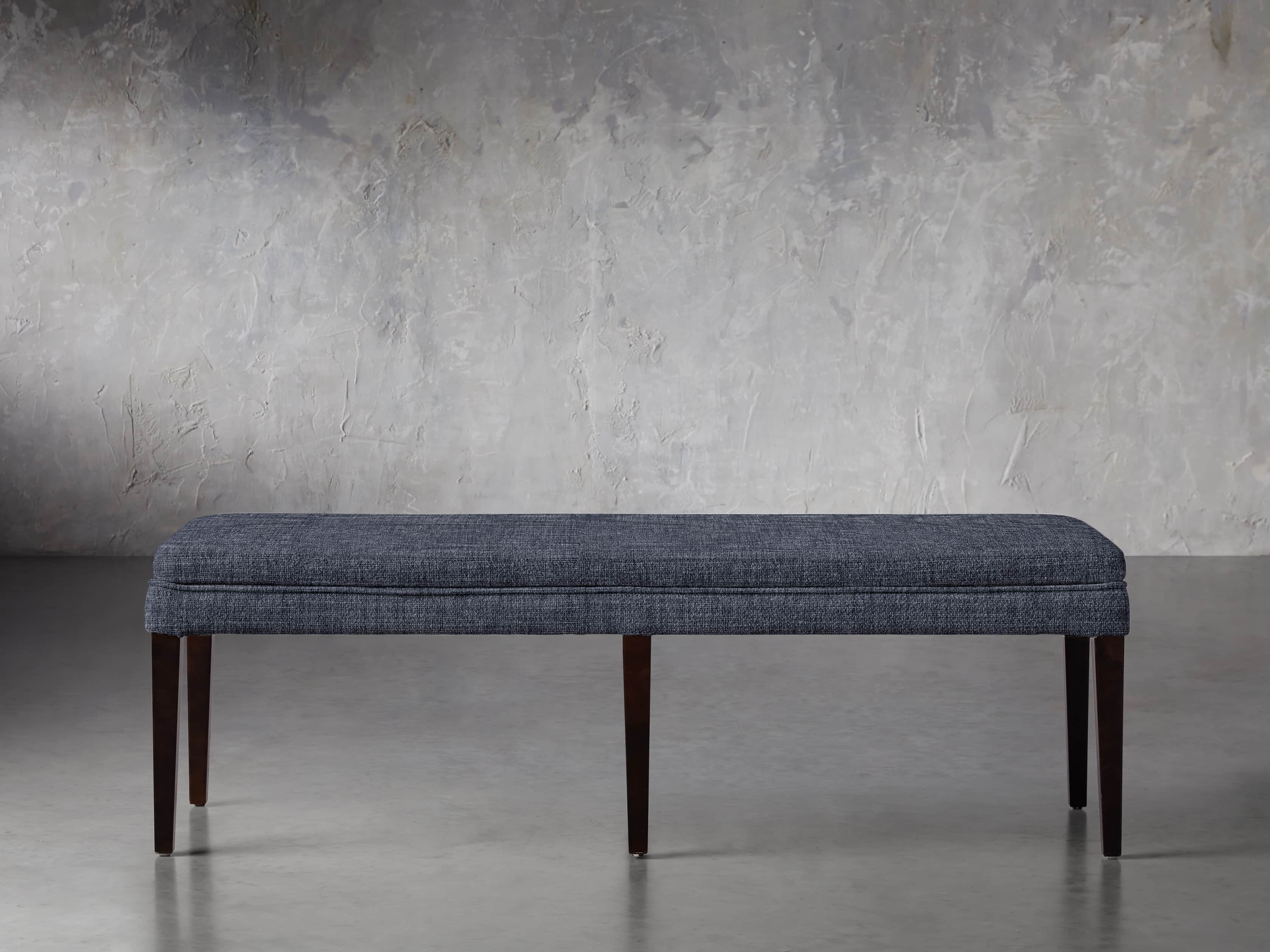 Lunden 18" Backless Bench in Crypton Nomad Navy, slide 1 of 2