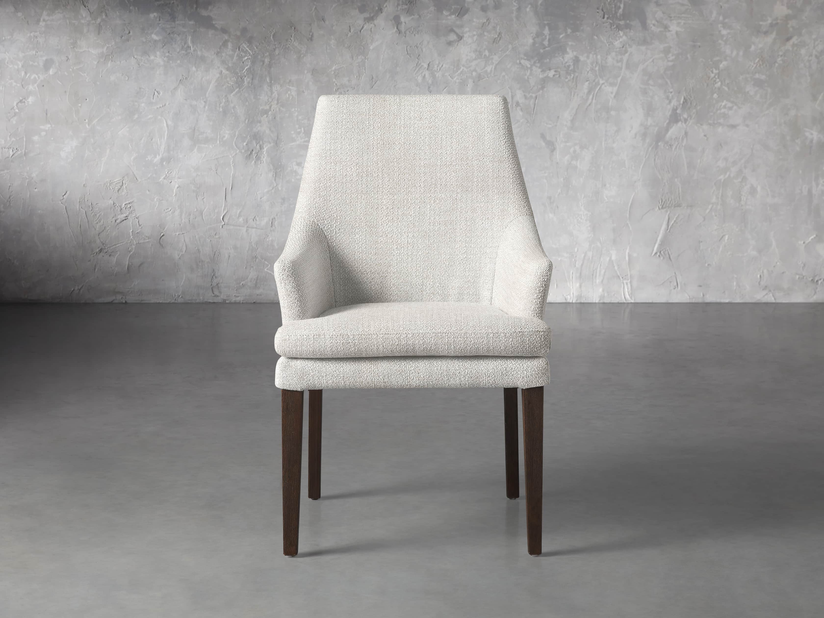 Lunden 25" Dining Arm Chair in Crypton Nomad Snow, slide 1 of 3